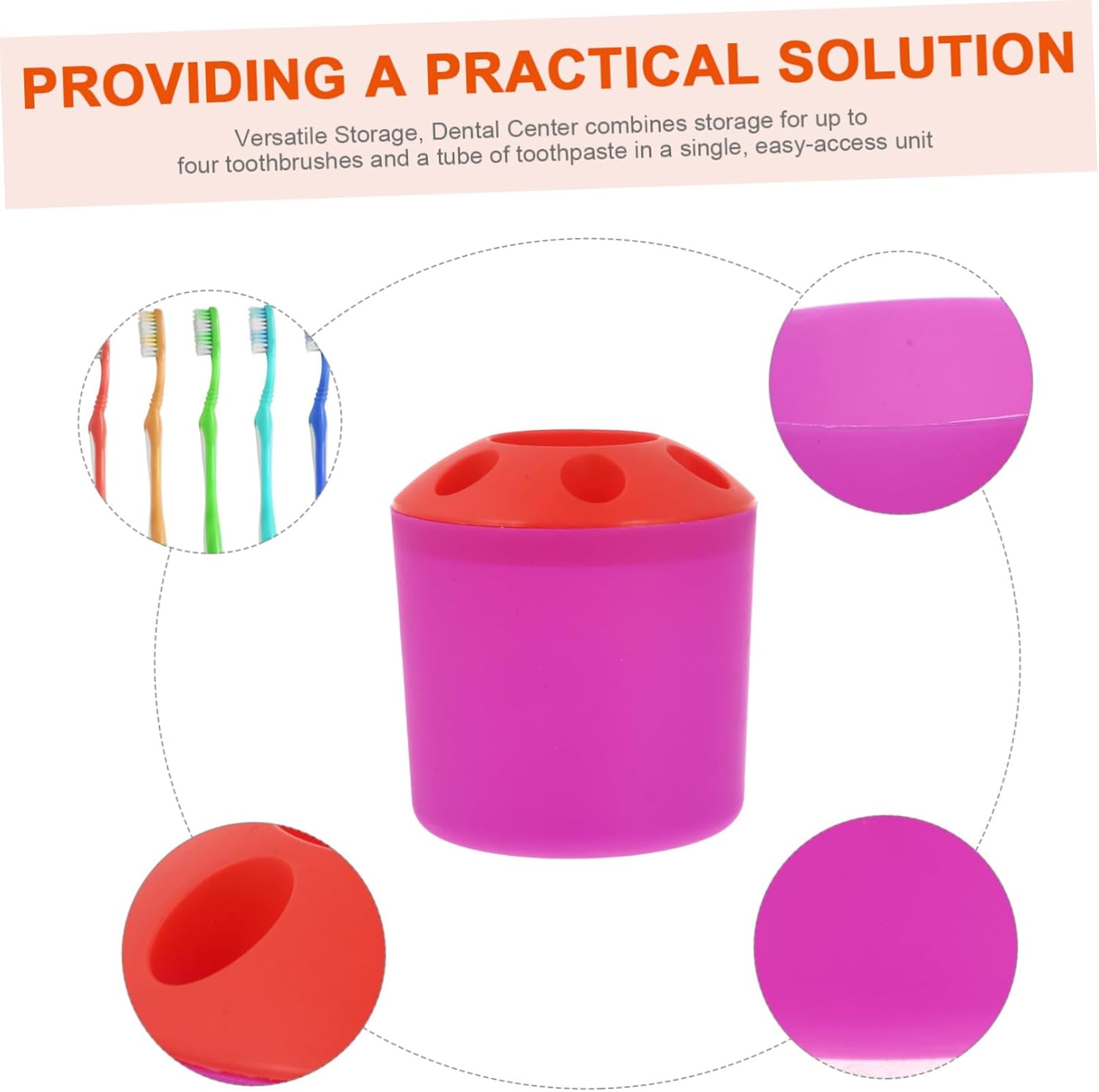 DECHOUS Toothbrush Cup Holder Organizer for Bathroom Vanity