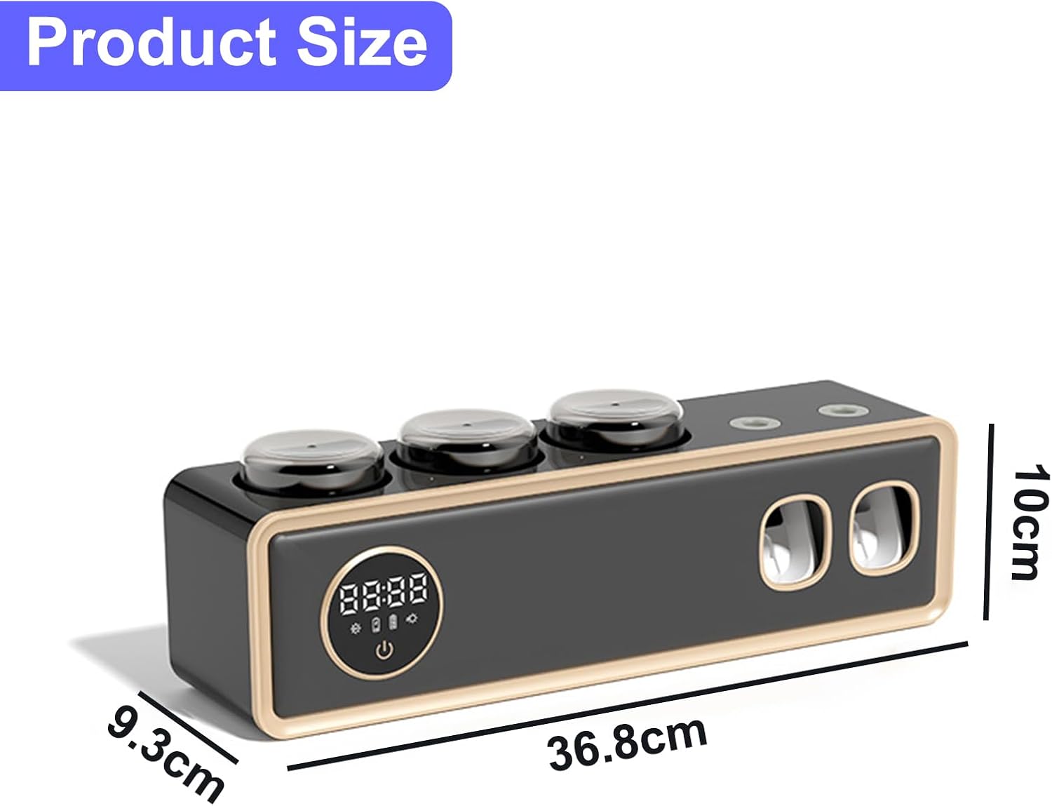 TINS UV Toothbrush Holder with Dispenser and Drying