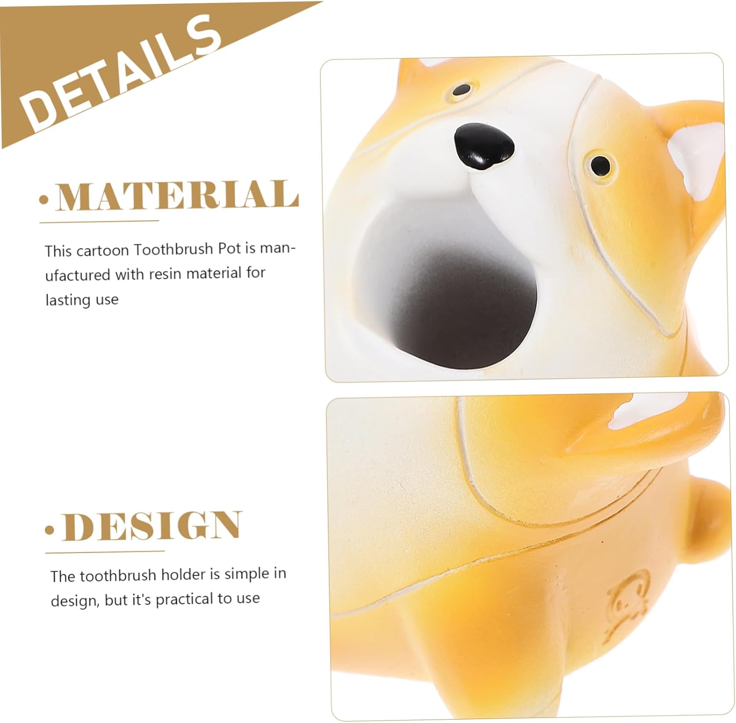 Luxshiny Cartoon Dog Toothbrush Holder and Makeup Brush Container