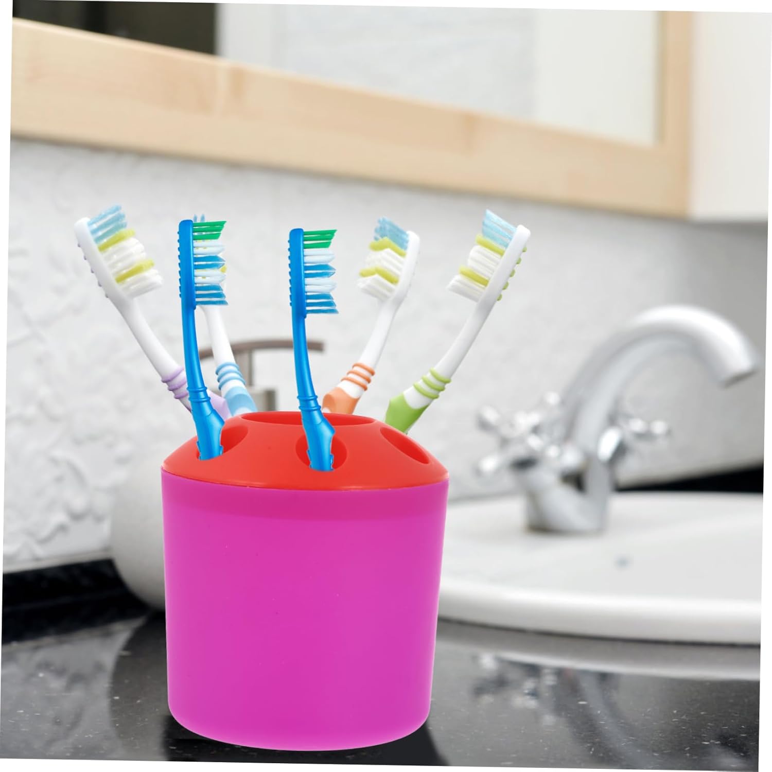 Ciieeo Toothbrush Holder with Toothpaste Storage