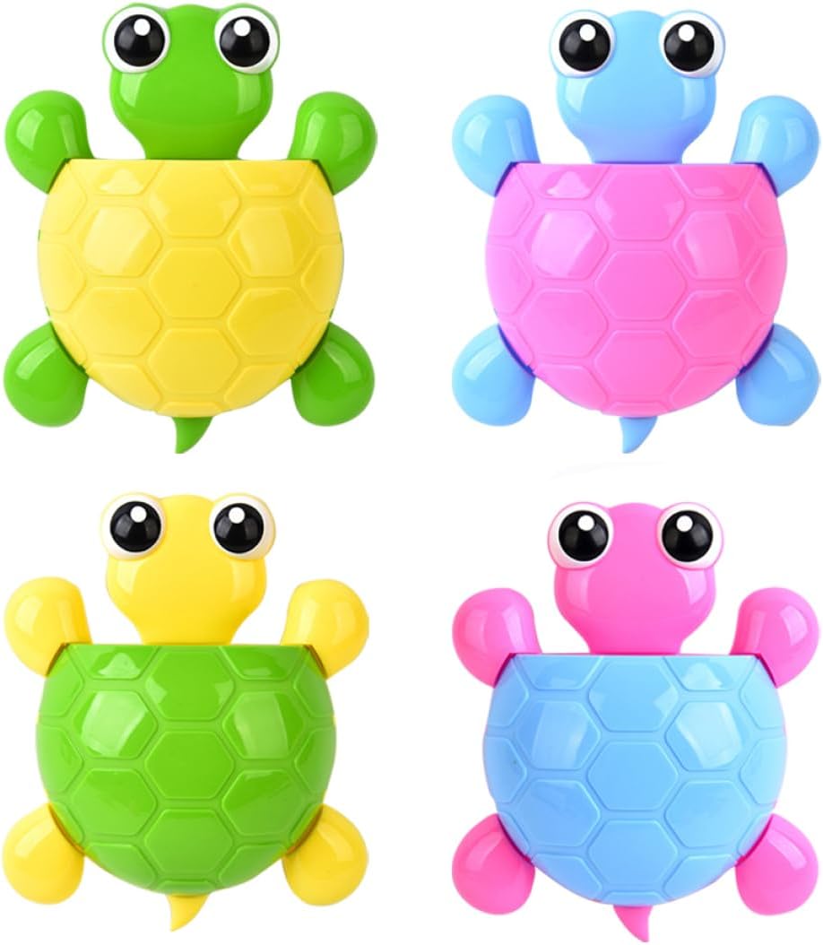 Cute Green Turtle Toothbrush Holder Suction Cup Mount