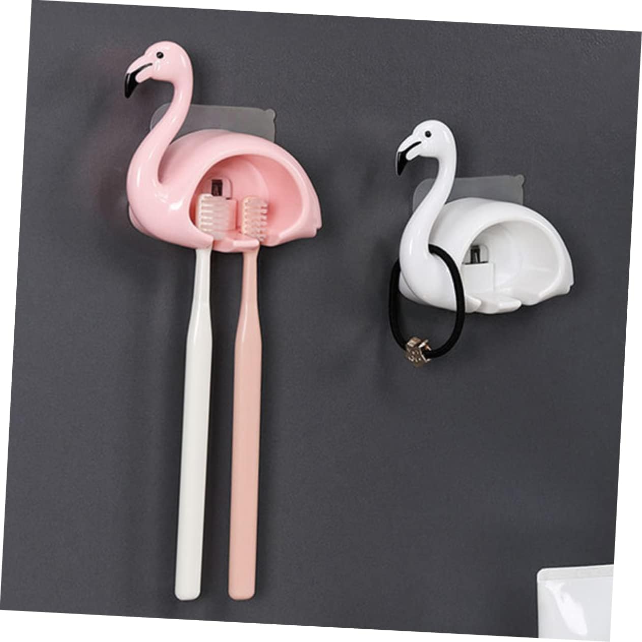 HOLIDYOYO 2Pcs Wall Mounted Toothbrush Holder Suction Cup Design