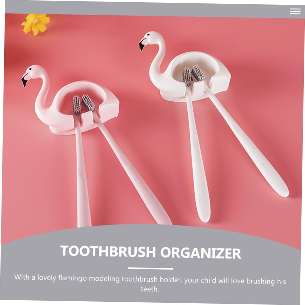 RORPOIR 2 Piece Wall Mounted Toothbrush Holder Suction Cup Bathroom Organizer