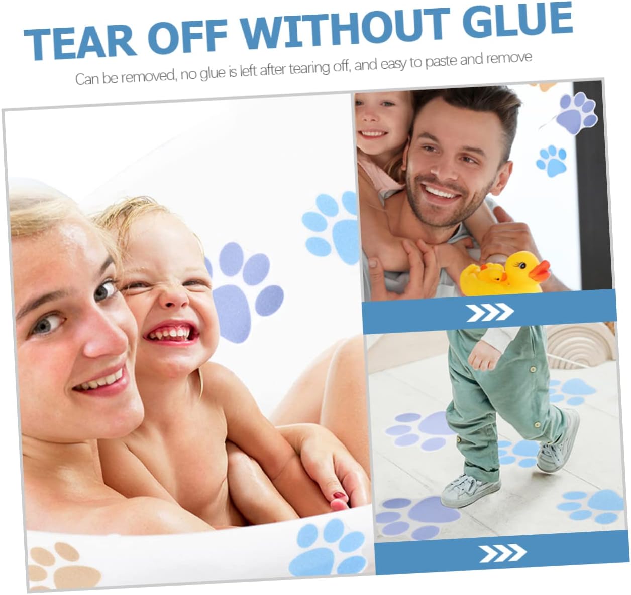 10pcs Dog Paw Print Bathtub Decals Anti-Skid Stickers