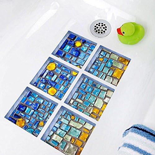 AILEGOU 3D Non-Slip Bathtub Stickers with Animals - 6 Pieces