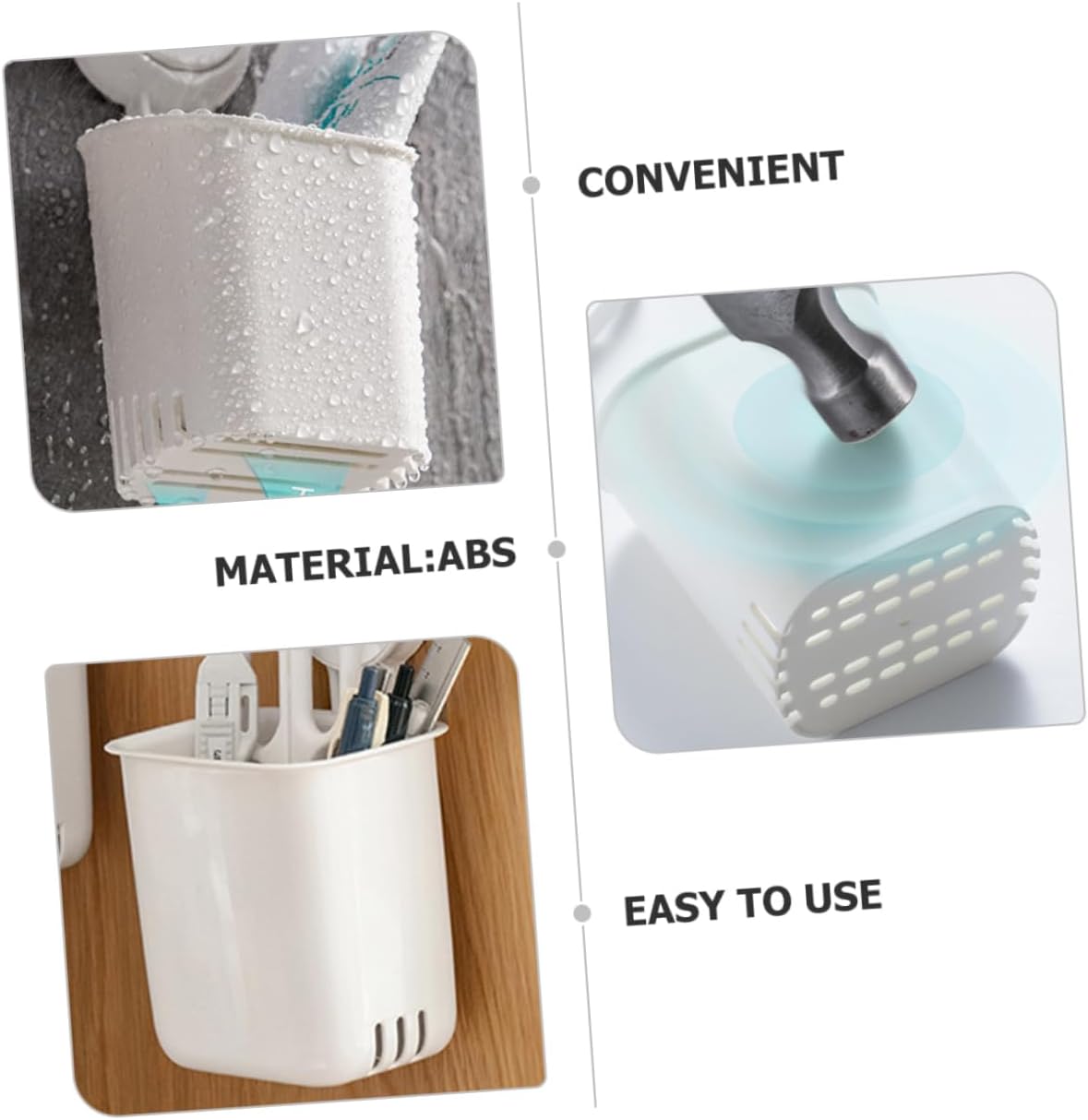 Holibanna Suction Cup Wall Mount Toothbrush Holder