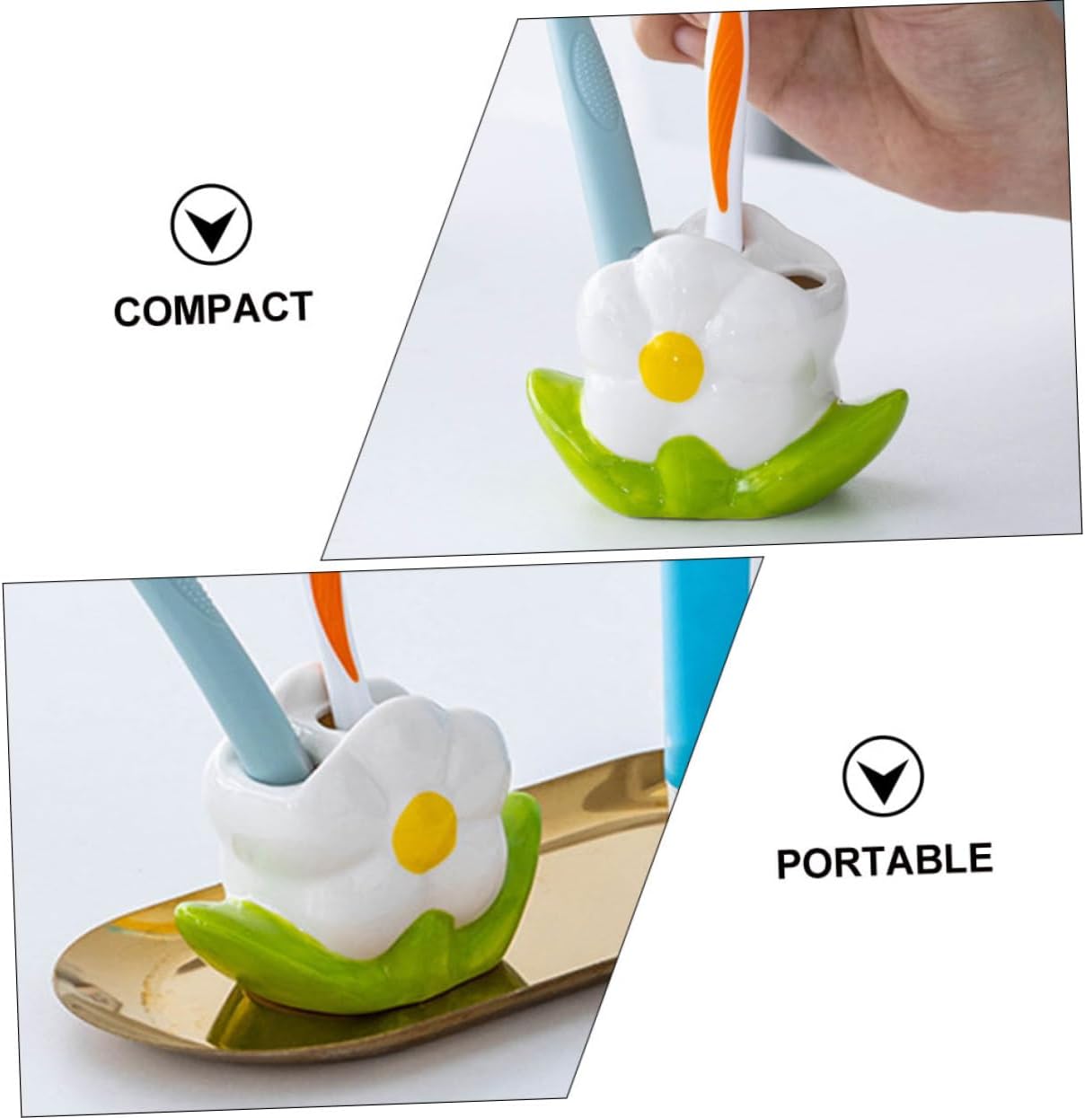 Ciieeo Ceramic Toothbrush Holder for Bathroom and Shower 1