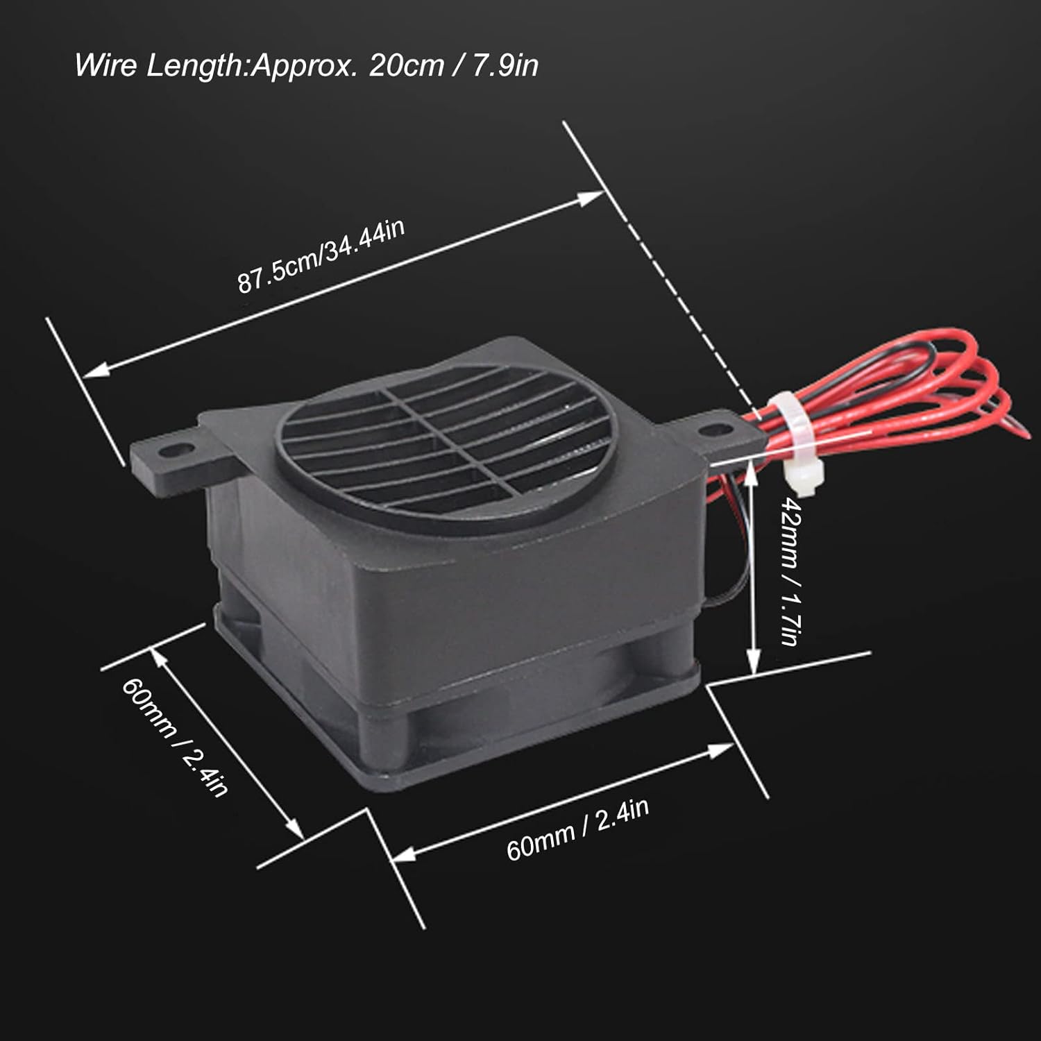 Tyenaza PTC Car Fan Heater 80W 24V Fast Heating