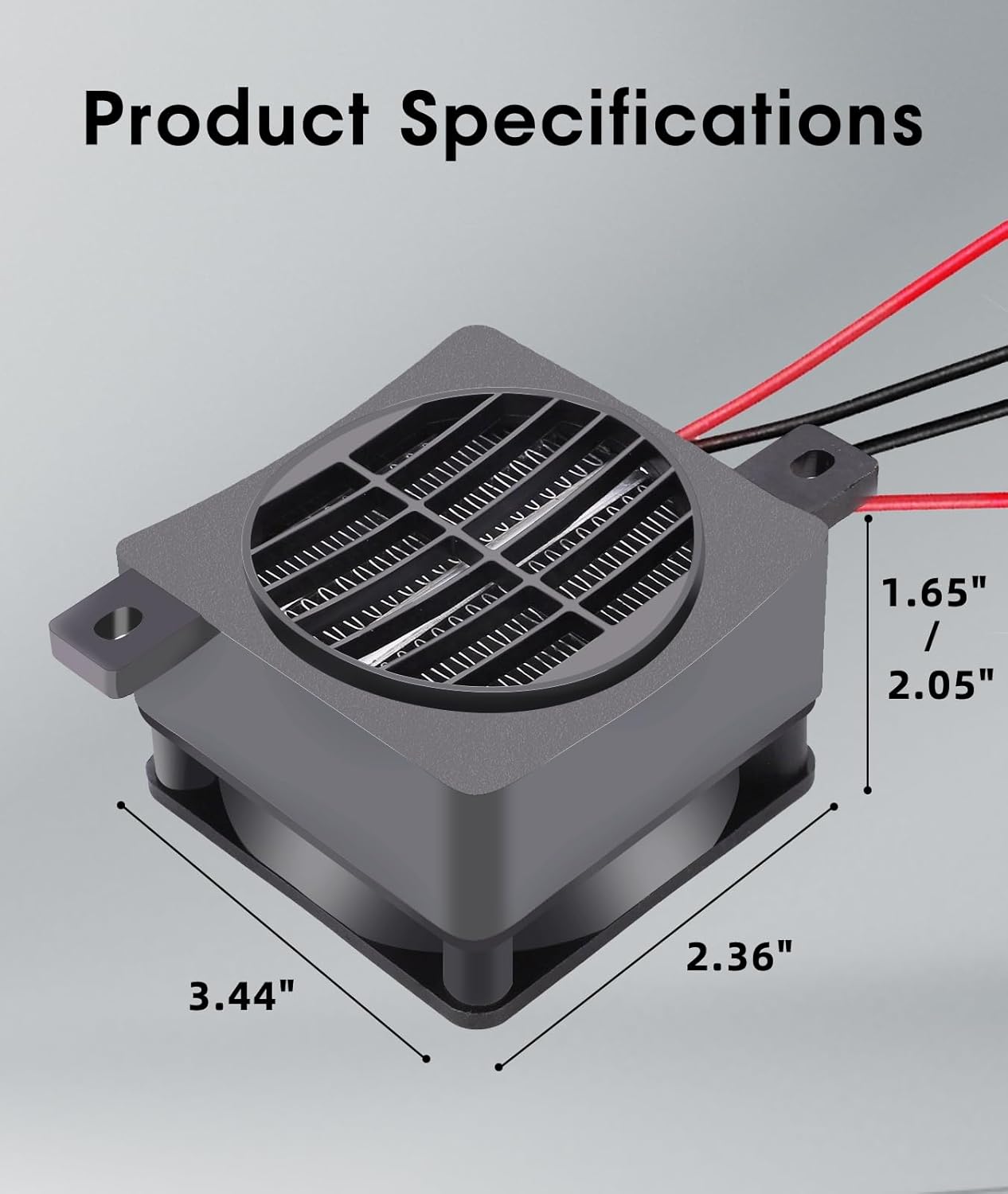 Irosiy 12V 50W Compact Ceramic Heater for Quick Heating