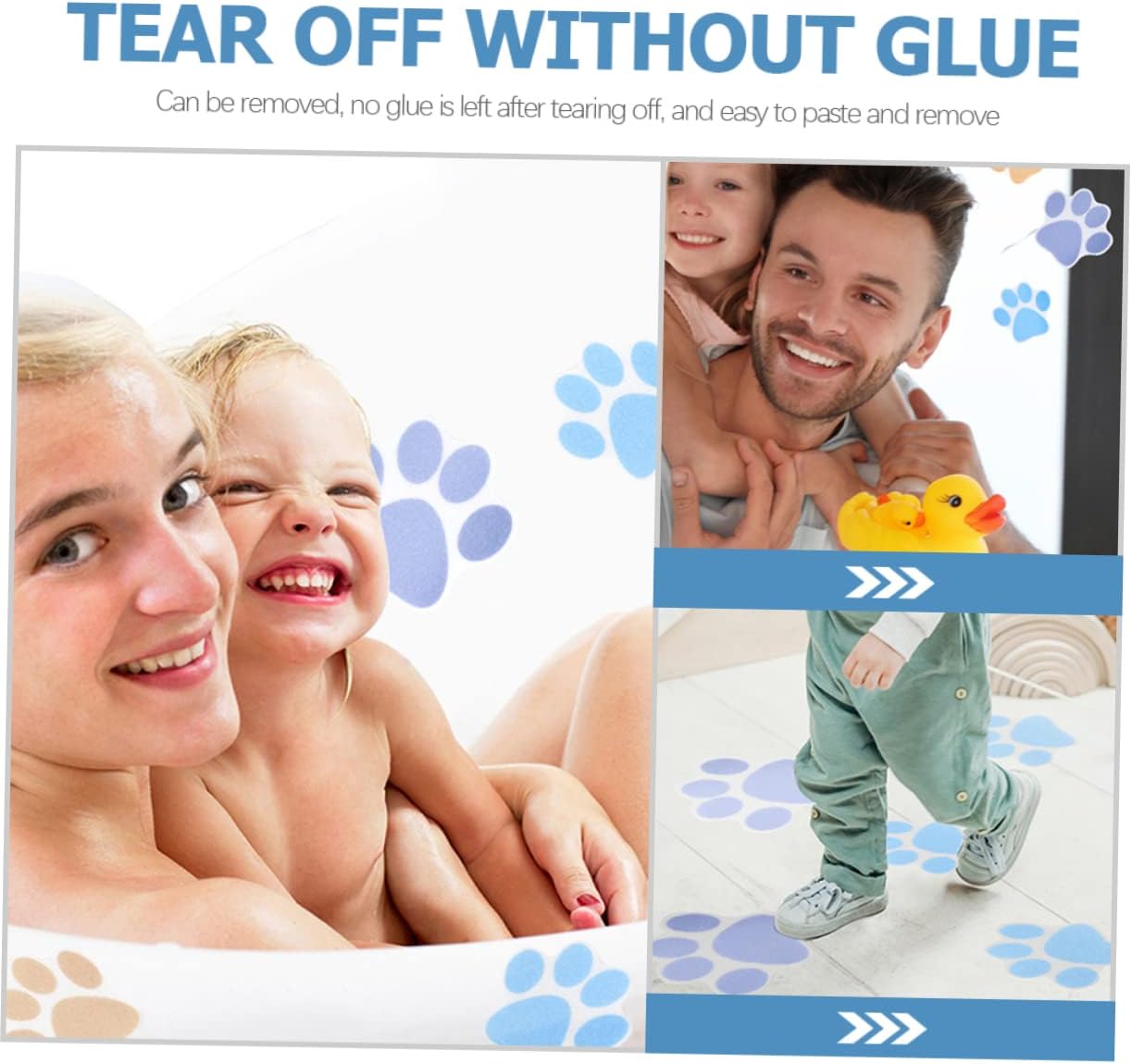Ciieeo 10pcs Cartoon Dog Paw Anti-Slip Bathroom Stickers