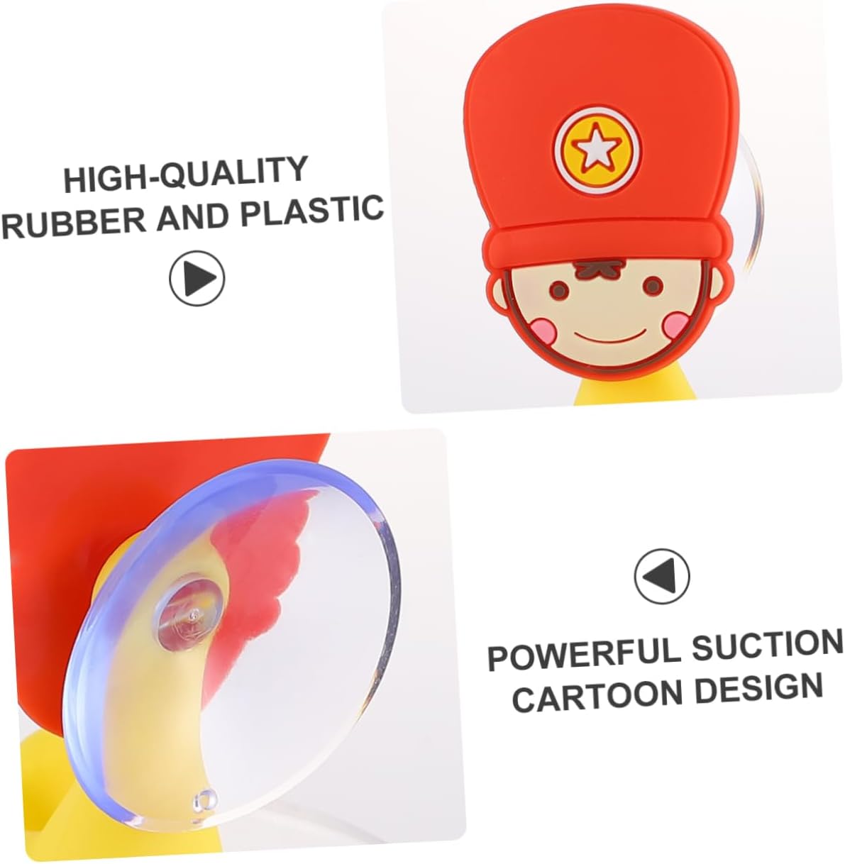 Zerodeko 3 Pcs Cartoon Wall Suction Holder