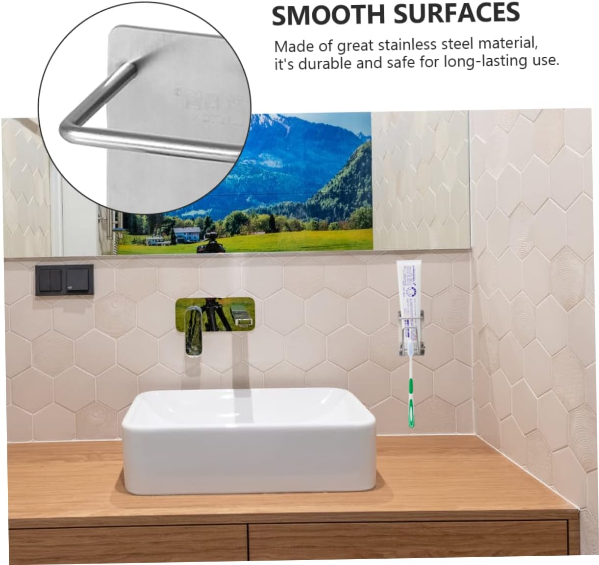 MAGICLULU Wall Mounted Toothbrush Rack