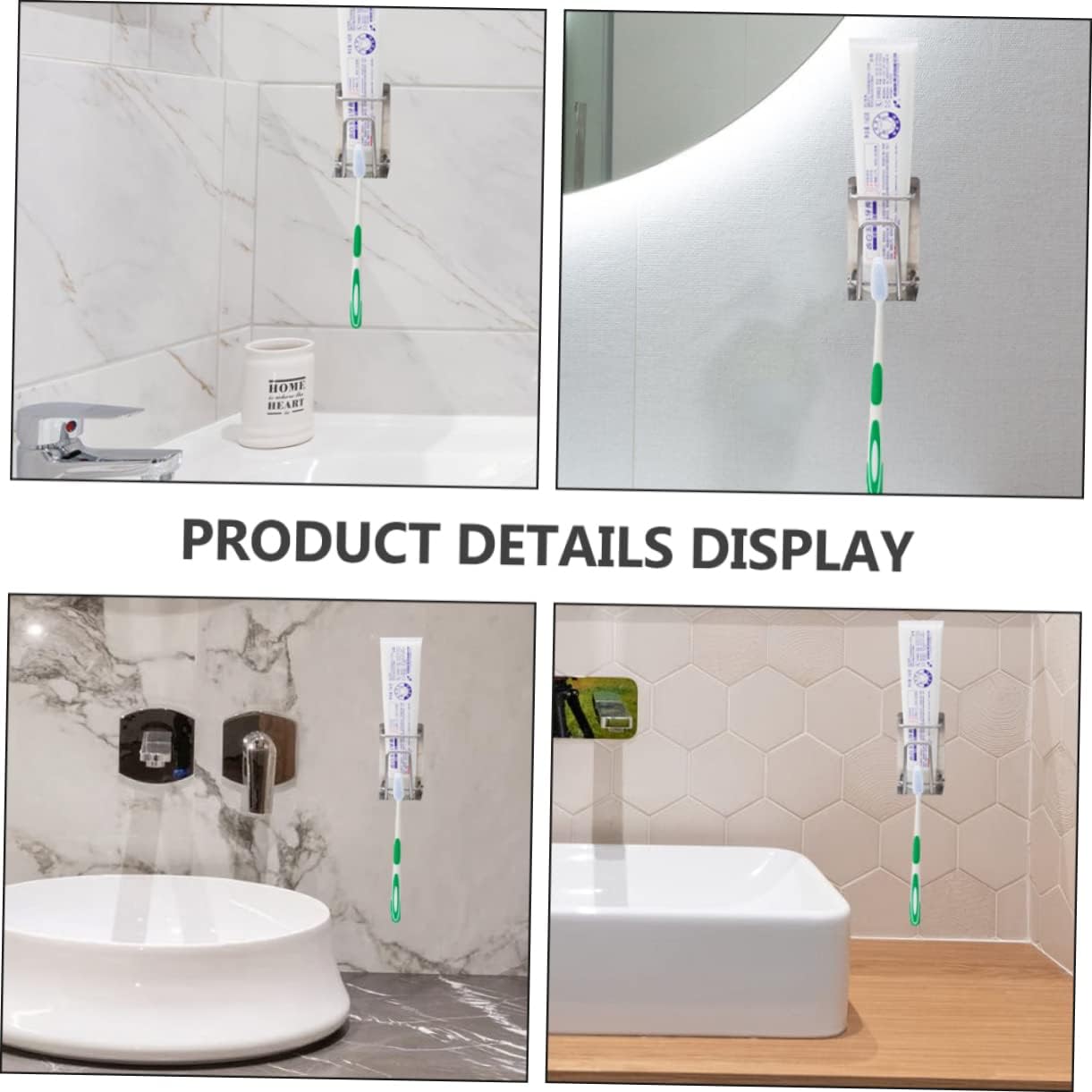 MAGICLULU Wall Mounted Toothbrush Rack
