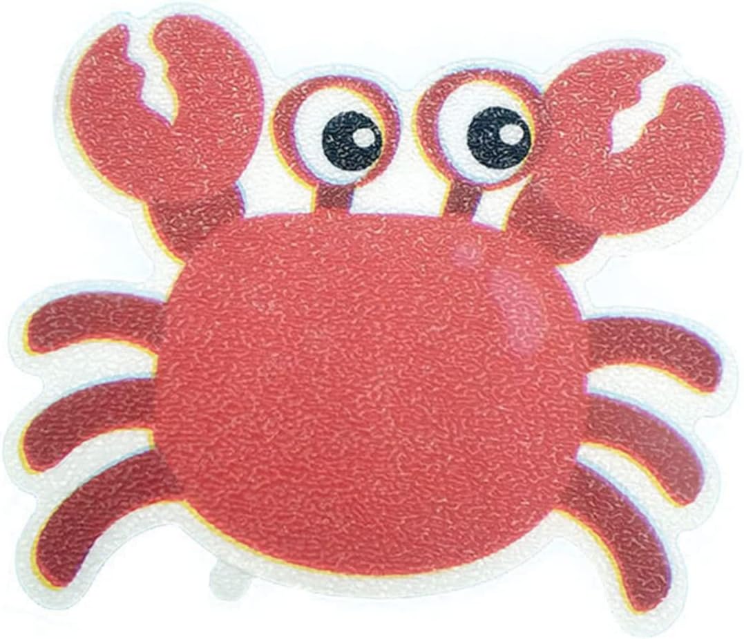 5pcs Non-Slip Bath Stickers Crab Decor Tub Treads