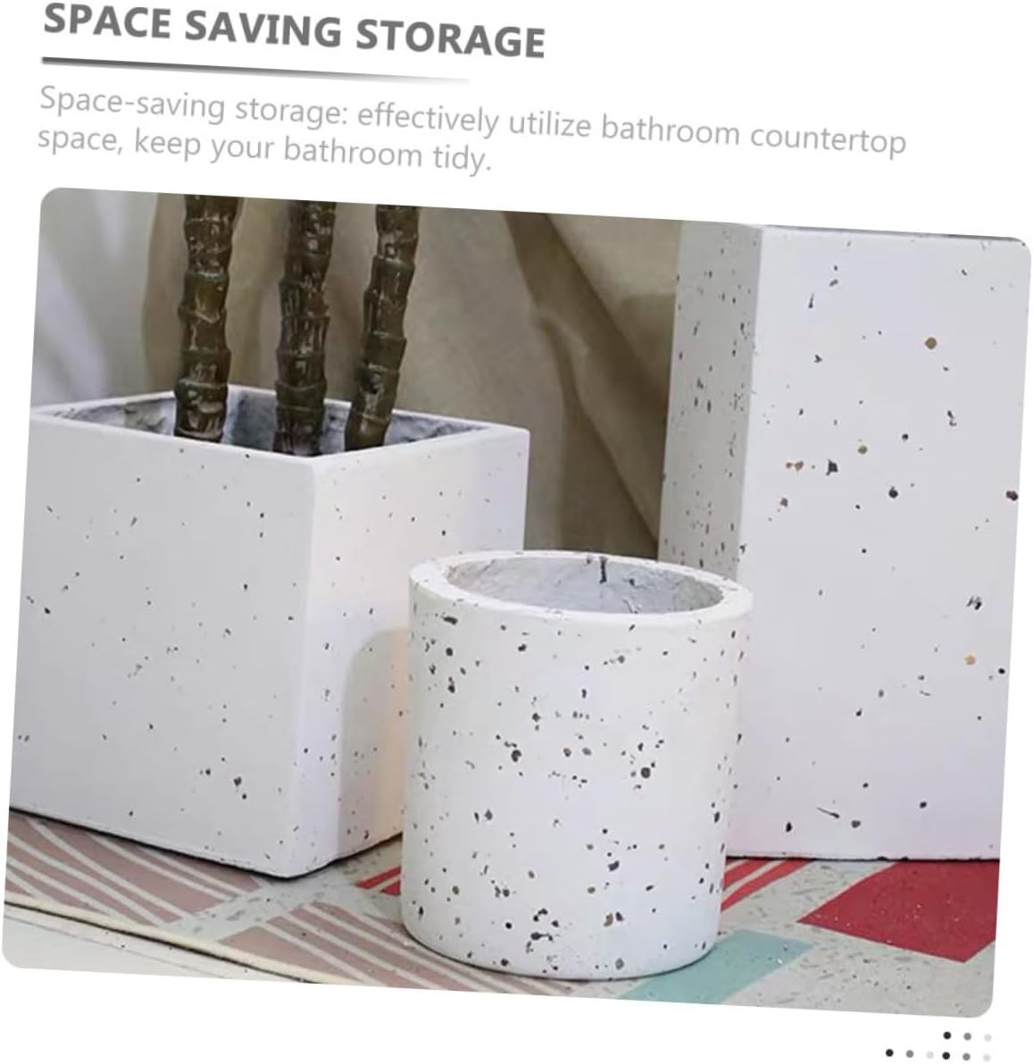 SOLUSTRE Bathroom Storage Cup for Toothbrushes and Razors