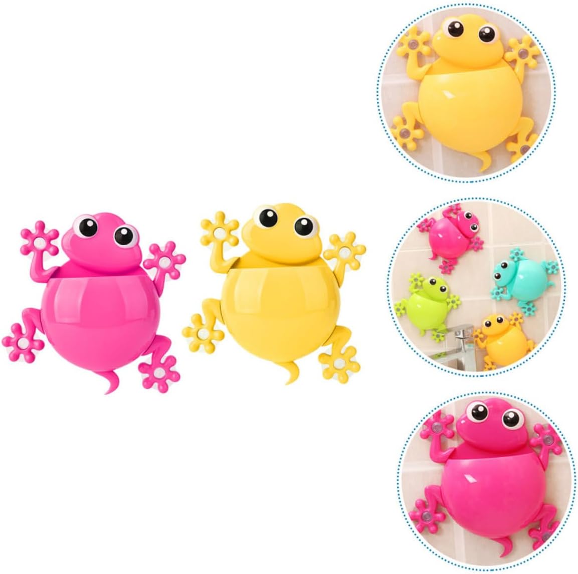 Ciieeo Suction Cup Toothbrush Holder for Kids Gecko Design