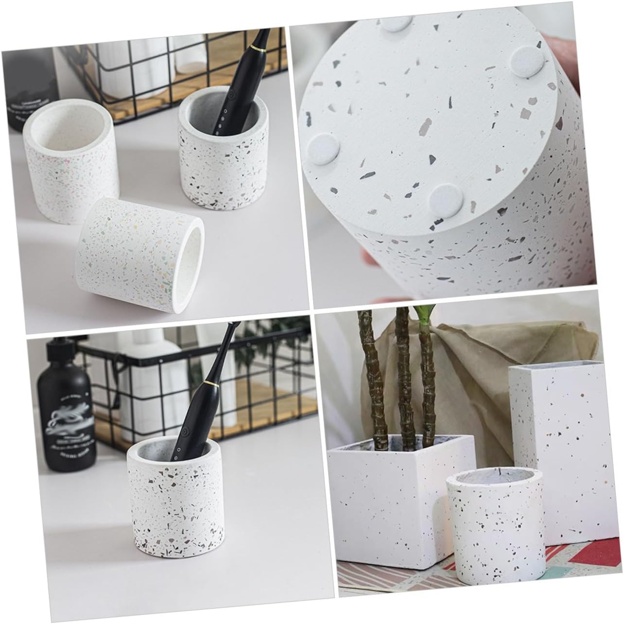 Unomor Toothbrush Suction Cup Holder for Bathroom Counter
