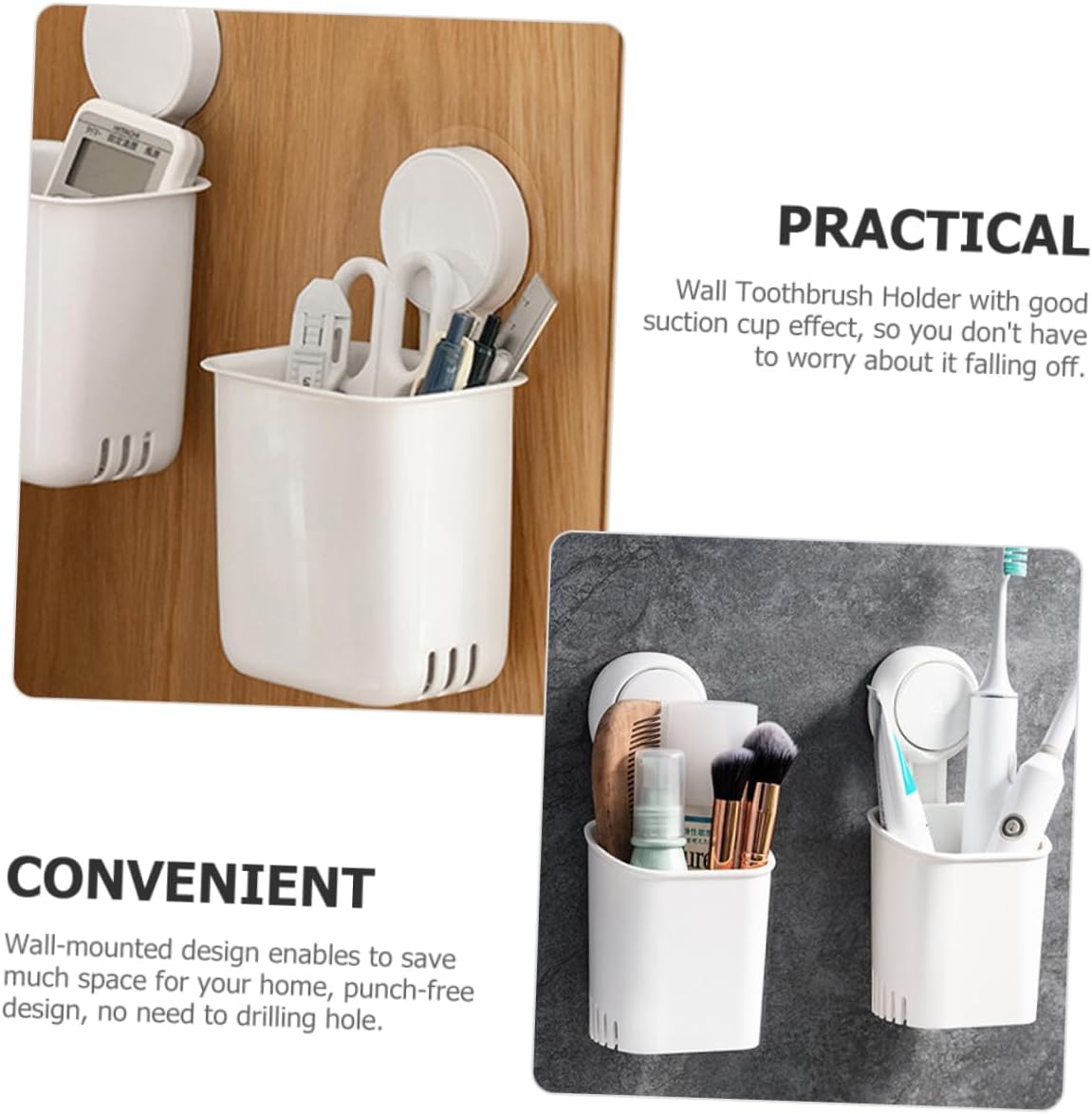 LIFKOME Wall Suction Cup Toothbrush Holder 1