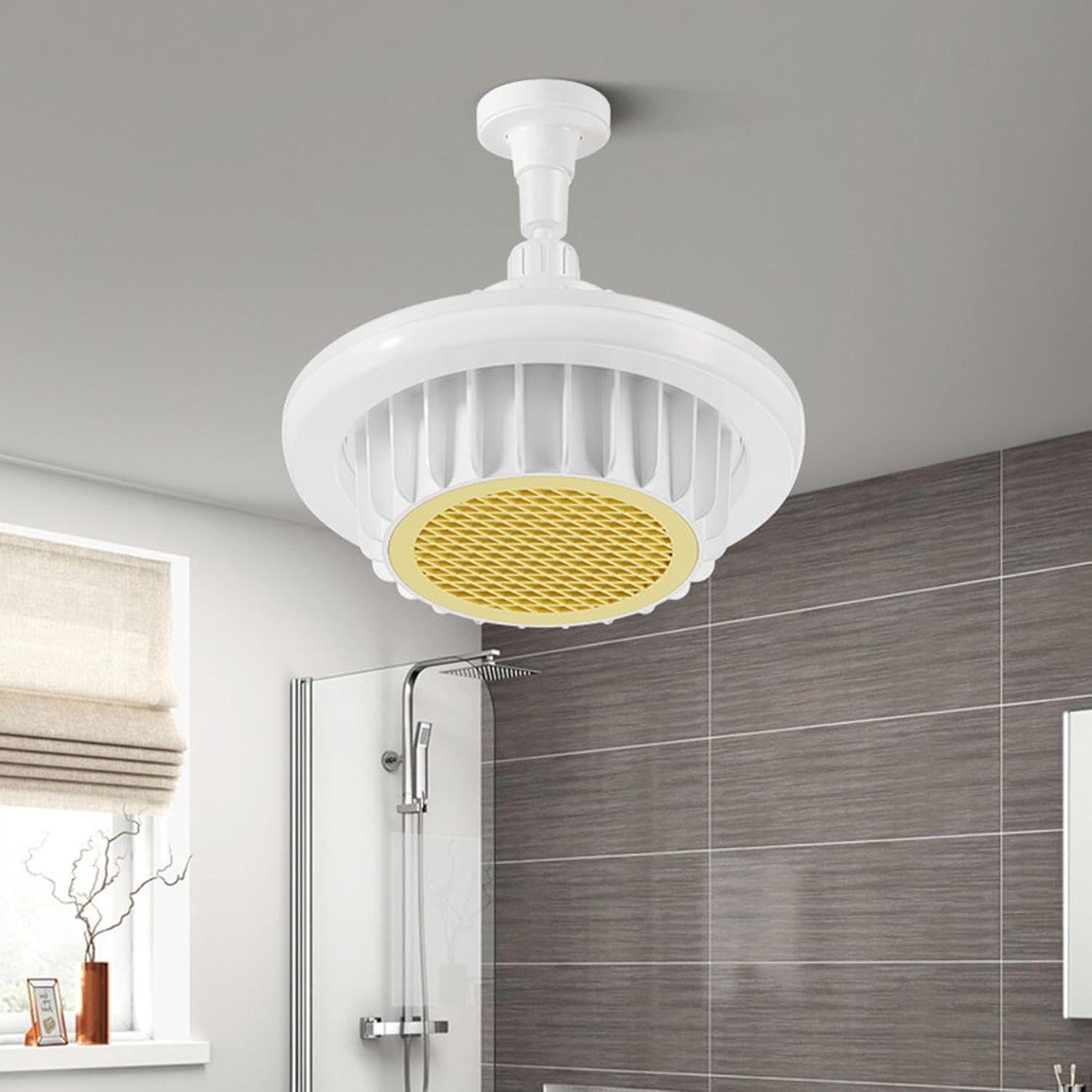 600W Bathroom Ceiling Heater with Fan Light and Remote Control