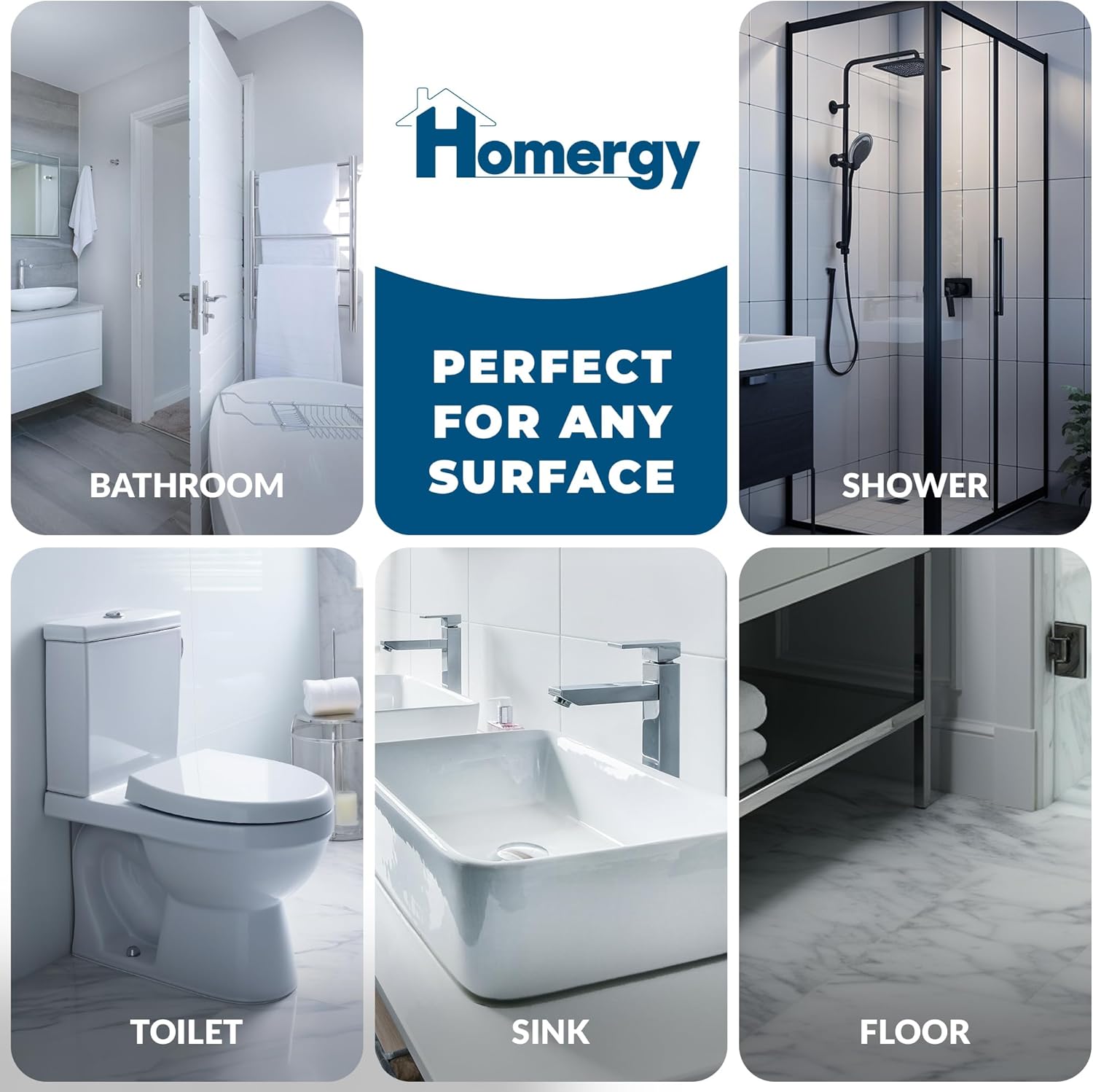 Homergy Non-Slip Bathtub Stickers 24PCS Grey