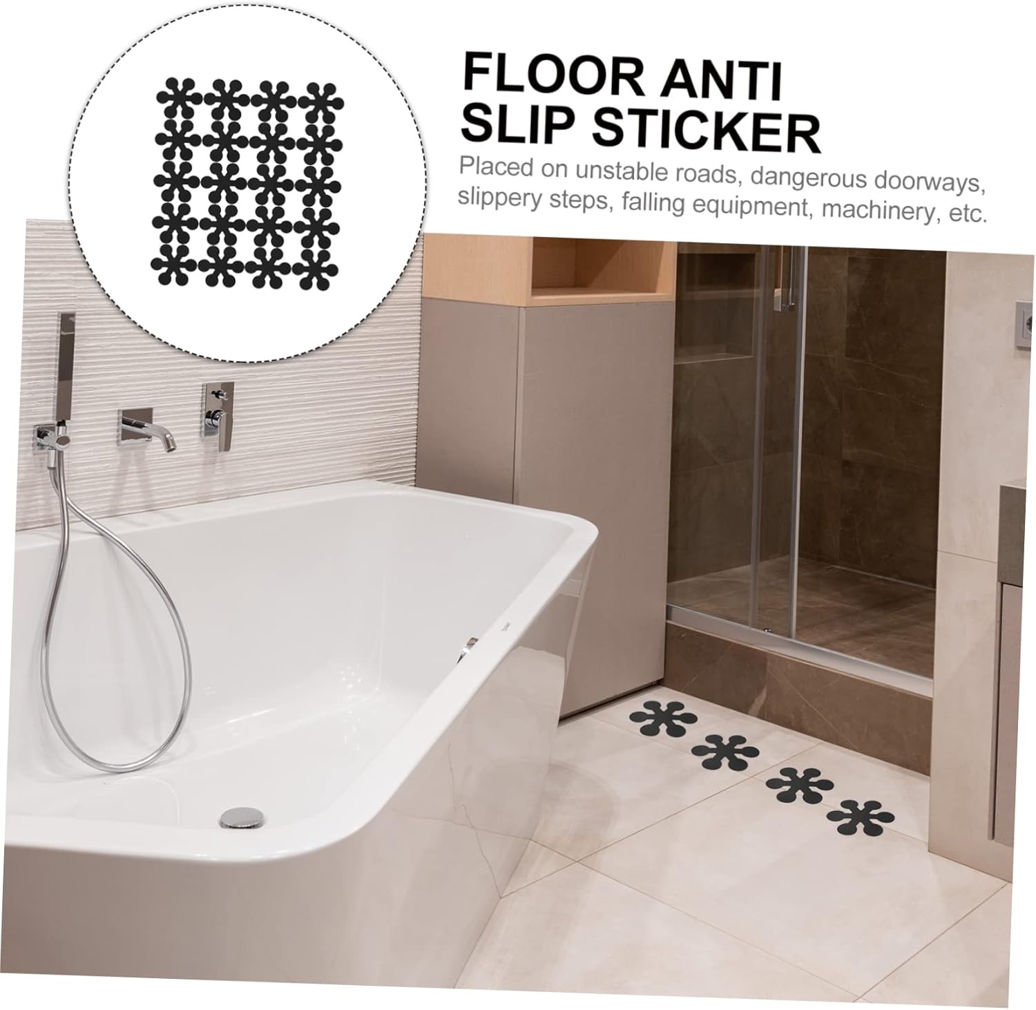 LIFKOME Non-Slip Shower Stickers 20pcs