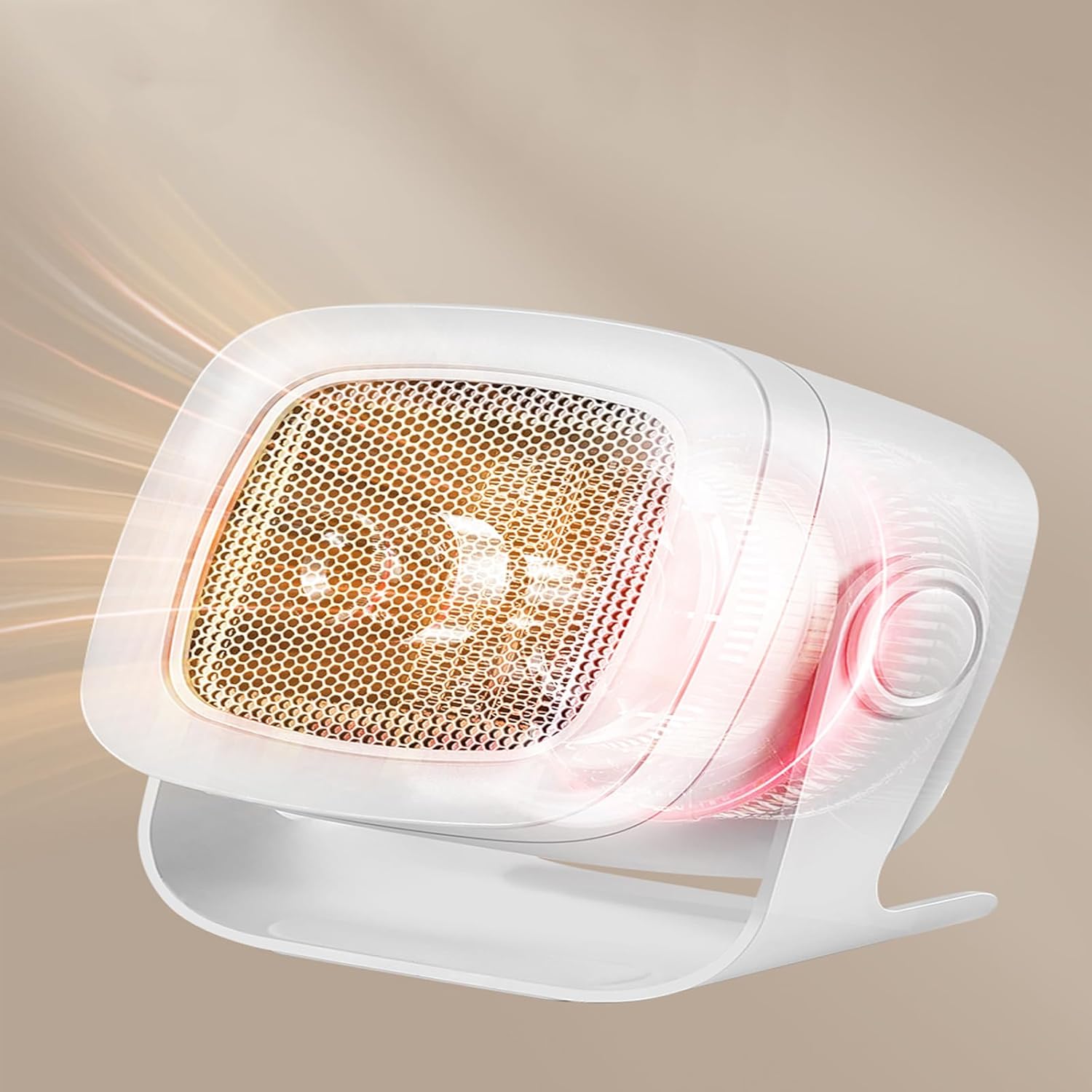 YOLEANSON Compact Electric Ceramic Heater with 2 Wind Speeds