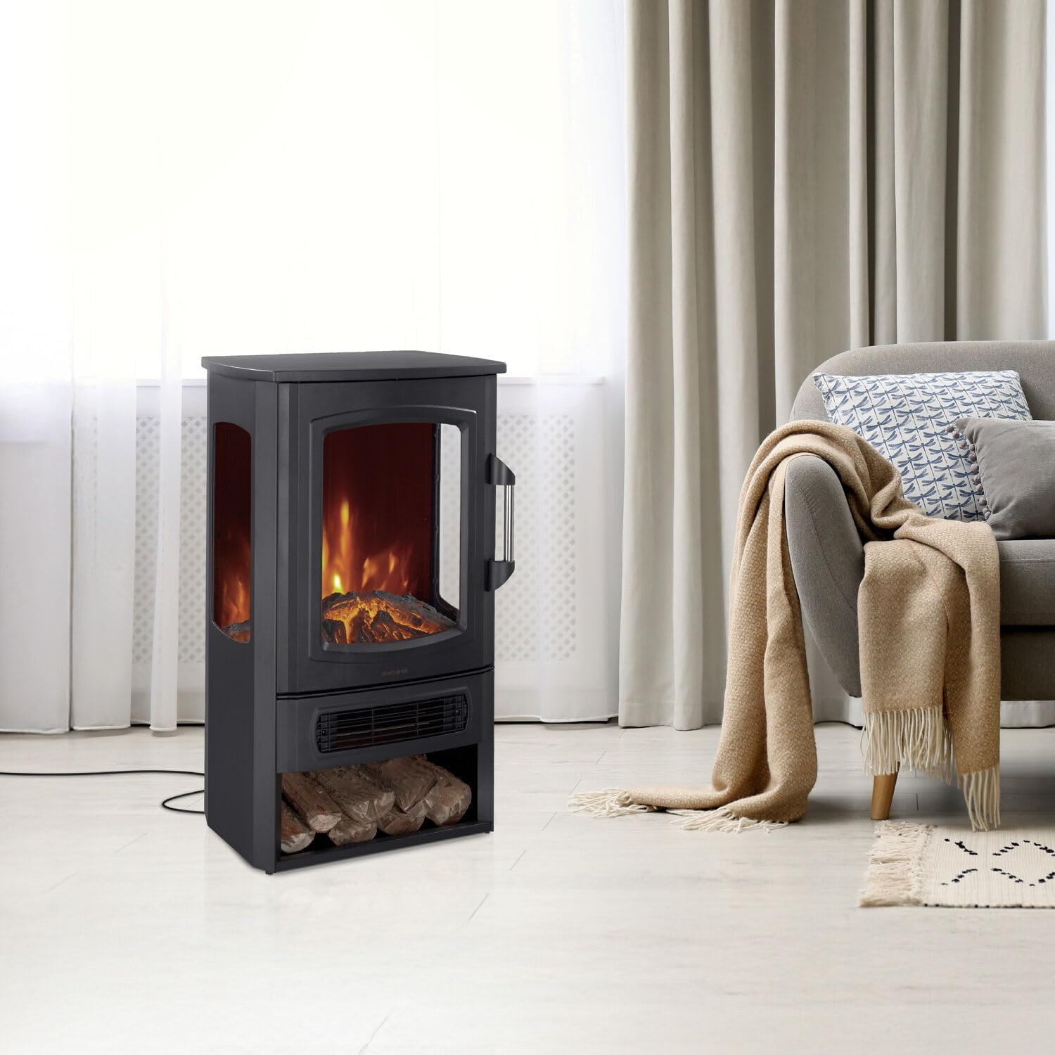 Cambridge 3 Panel Electric Fireplace with Remote Control