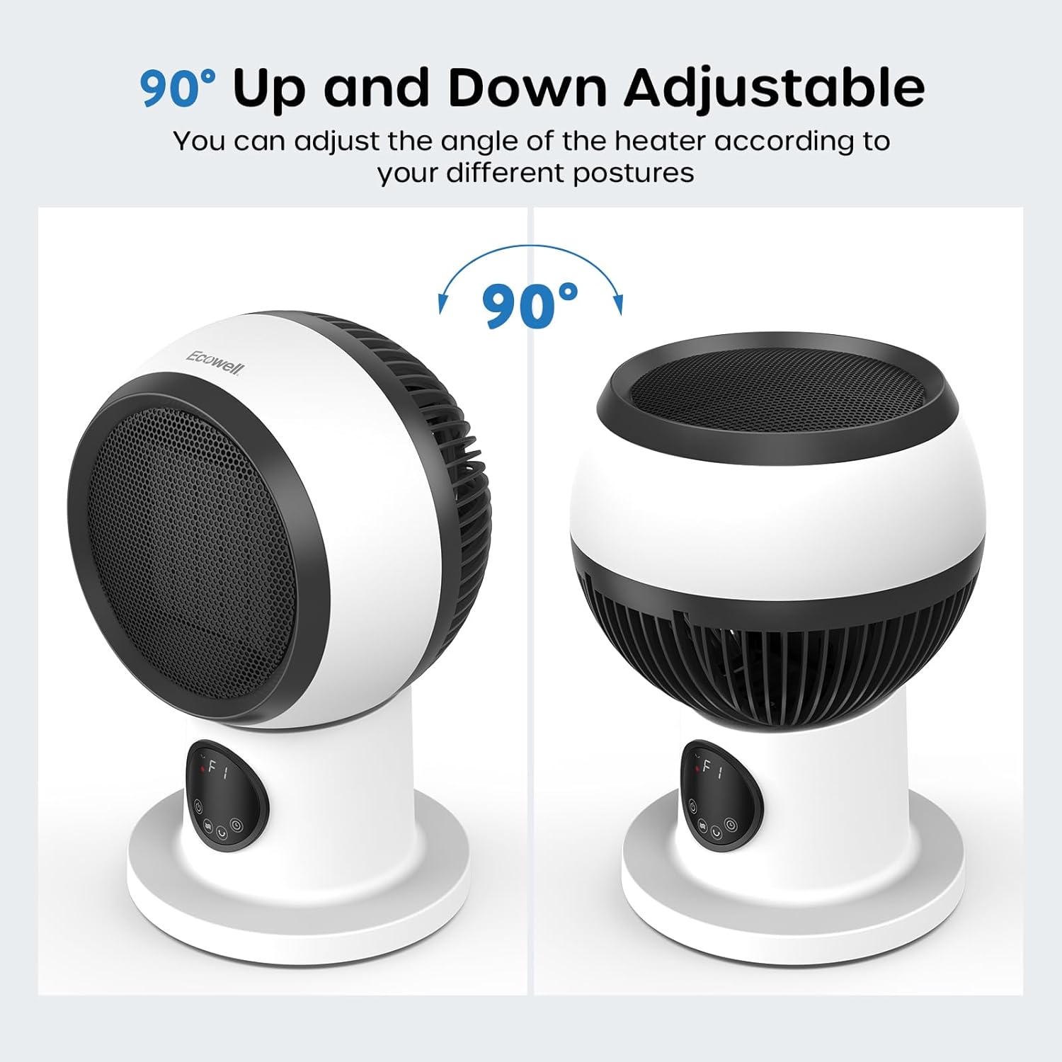 ECOWELL Space Heater Fan Combo with Remote
