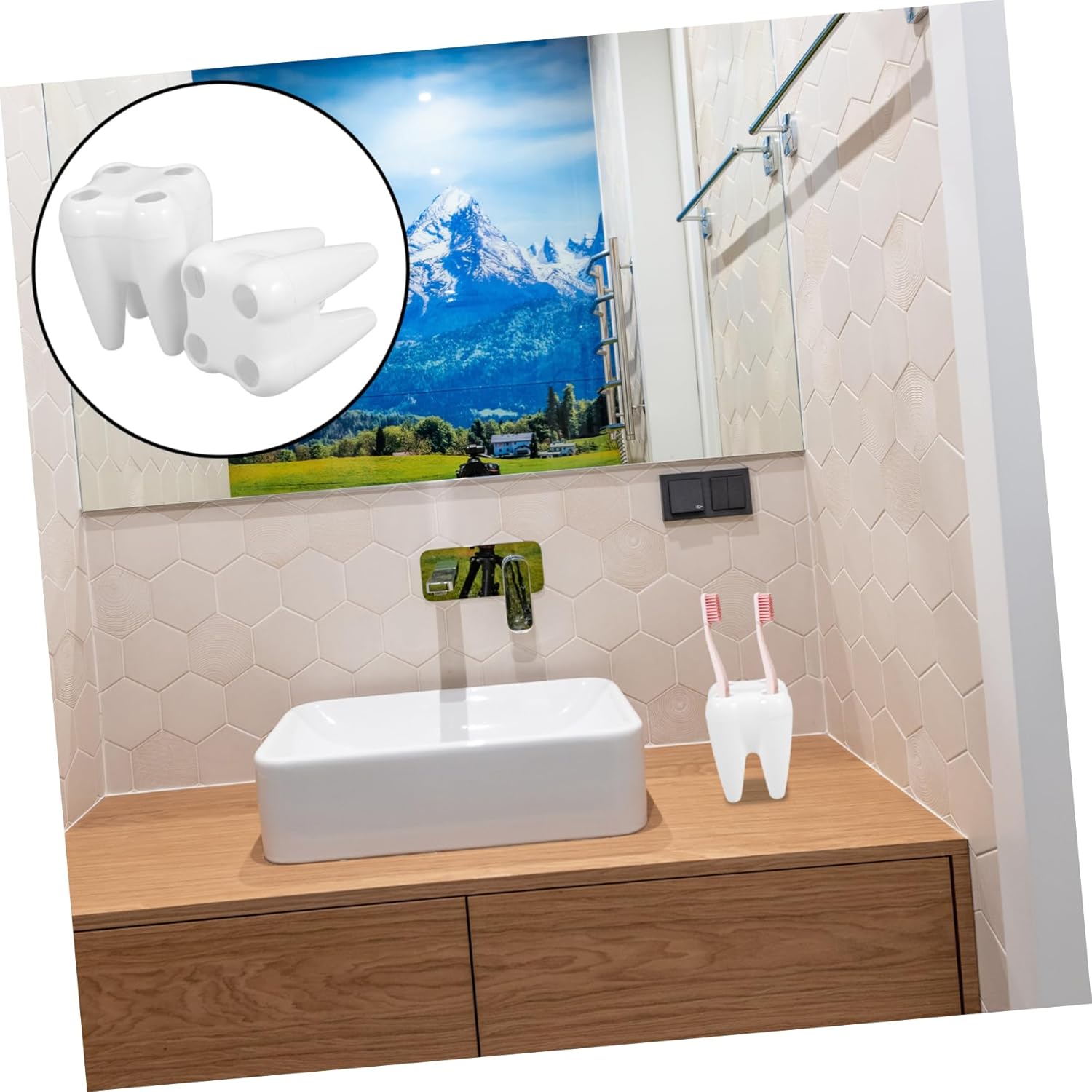 PRETYZOOM Cute Cartoon Toothbrush Holder 1