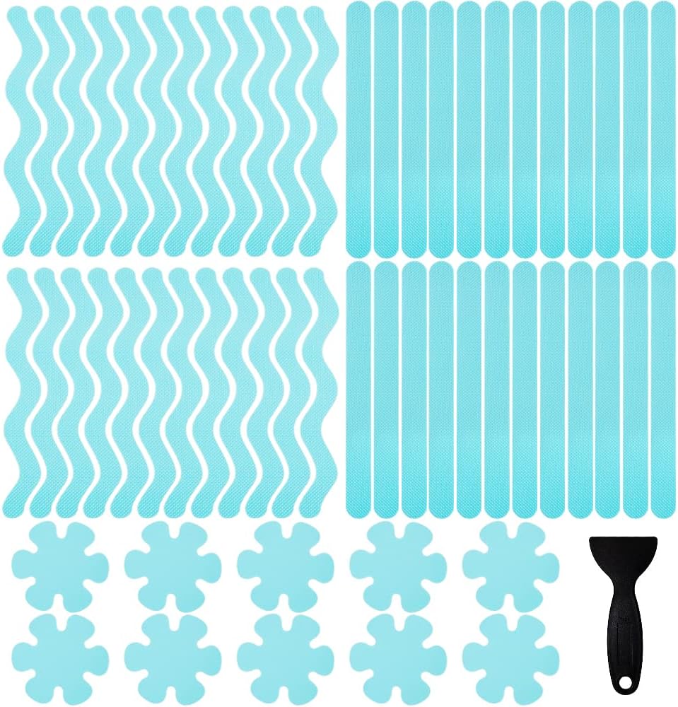 FULANDL 58PCS Non-Slip Bathtub Stickers Set