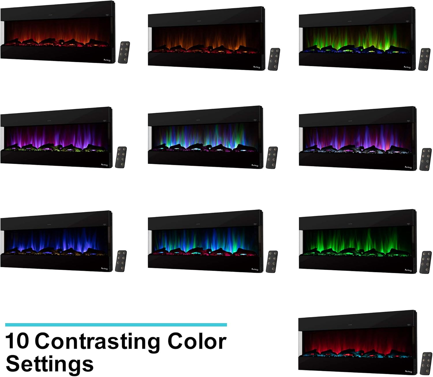 e-Flame USA Hampshire 50-inch Wall Mount LED Fireplace