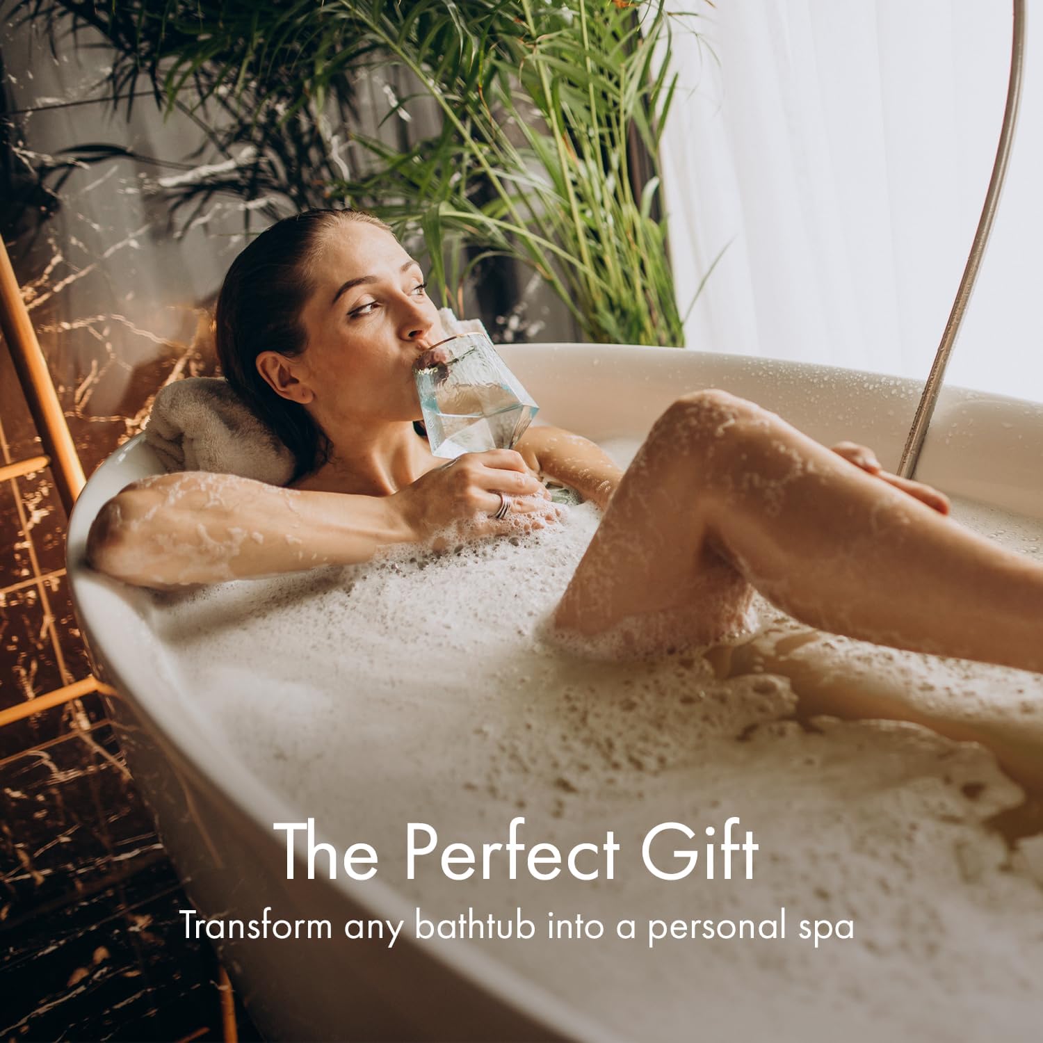 Big Girl Spa Essentials Wooden Bathtub Foot Rest