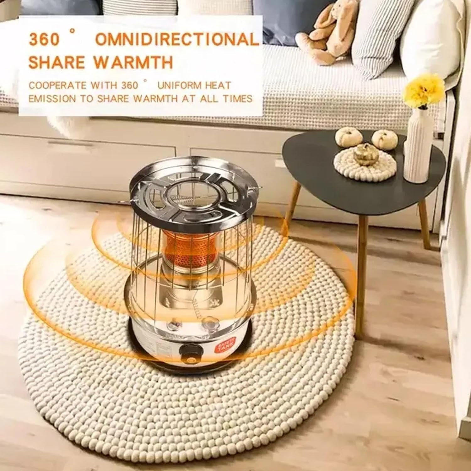 DECORN Kerosene Heater 200 sq ft Portable Convection