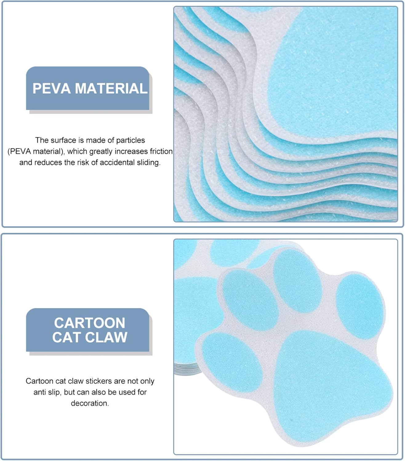 HOLIDYOYO Non-Slip Bathtub Stickers 10pcs Pet Design Floor Decals