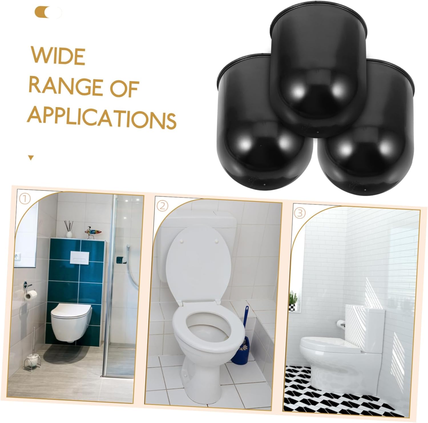 Amosfun 3Pcs Plastic Brush Holder Bathroom Cleaning Cup