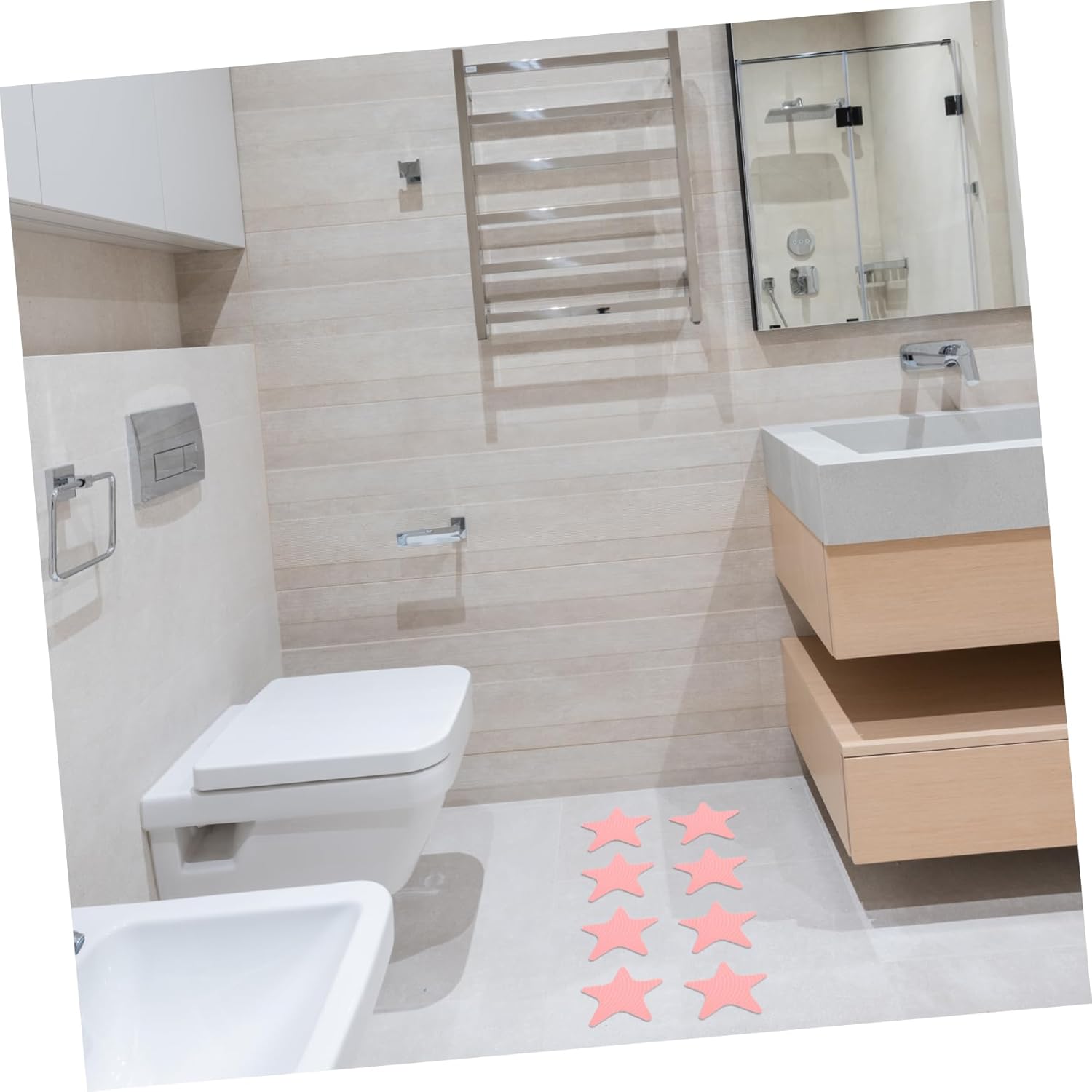 JECOMPRIS 1Set Star Shaped Non-Slip Bathtub Stickers