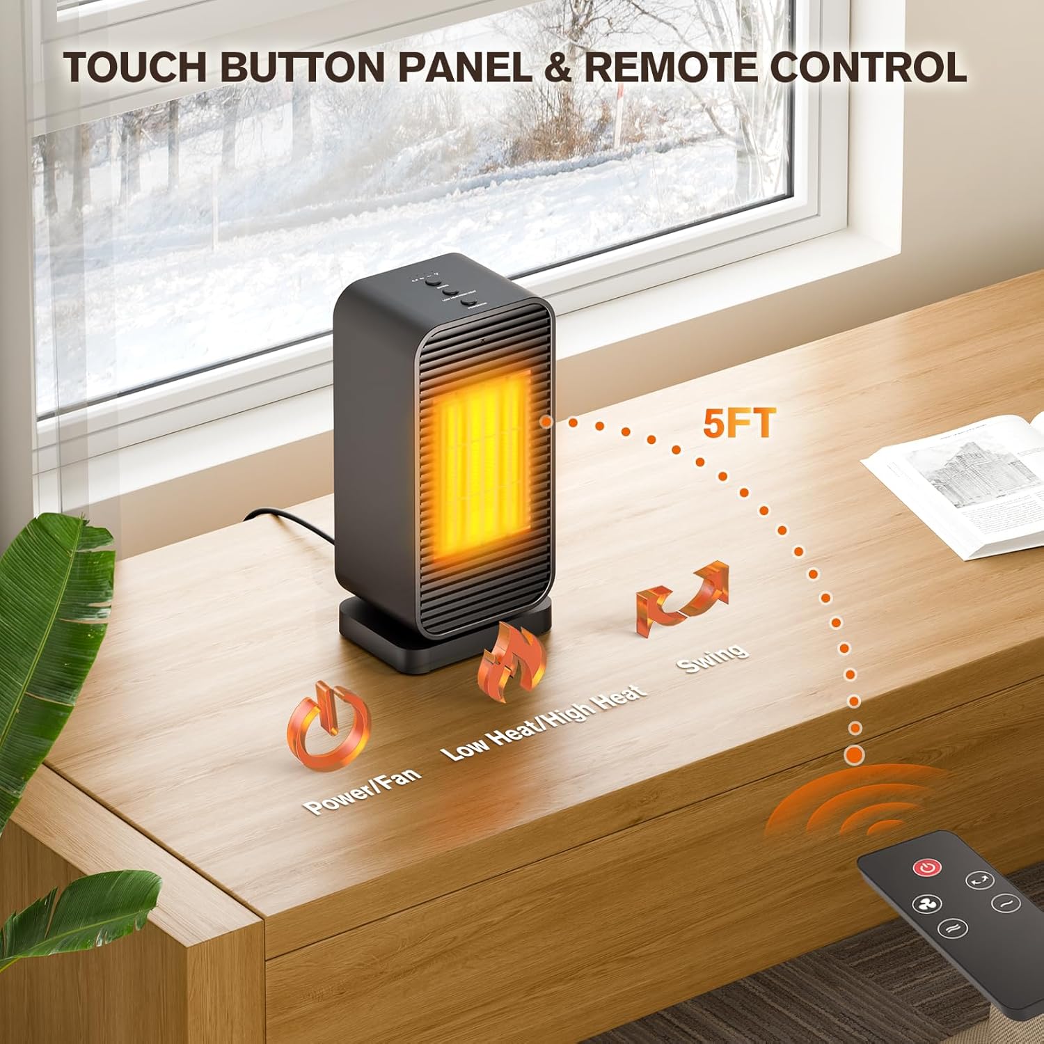 Flowbreeze 2-in-1 Heater Fan with Remote