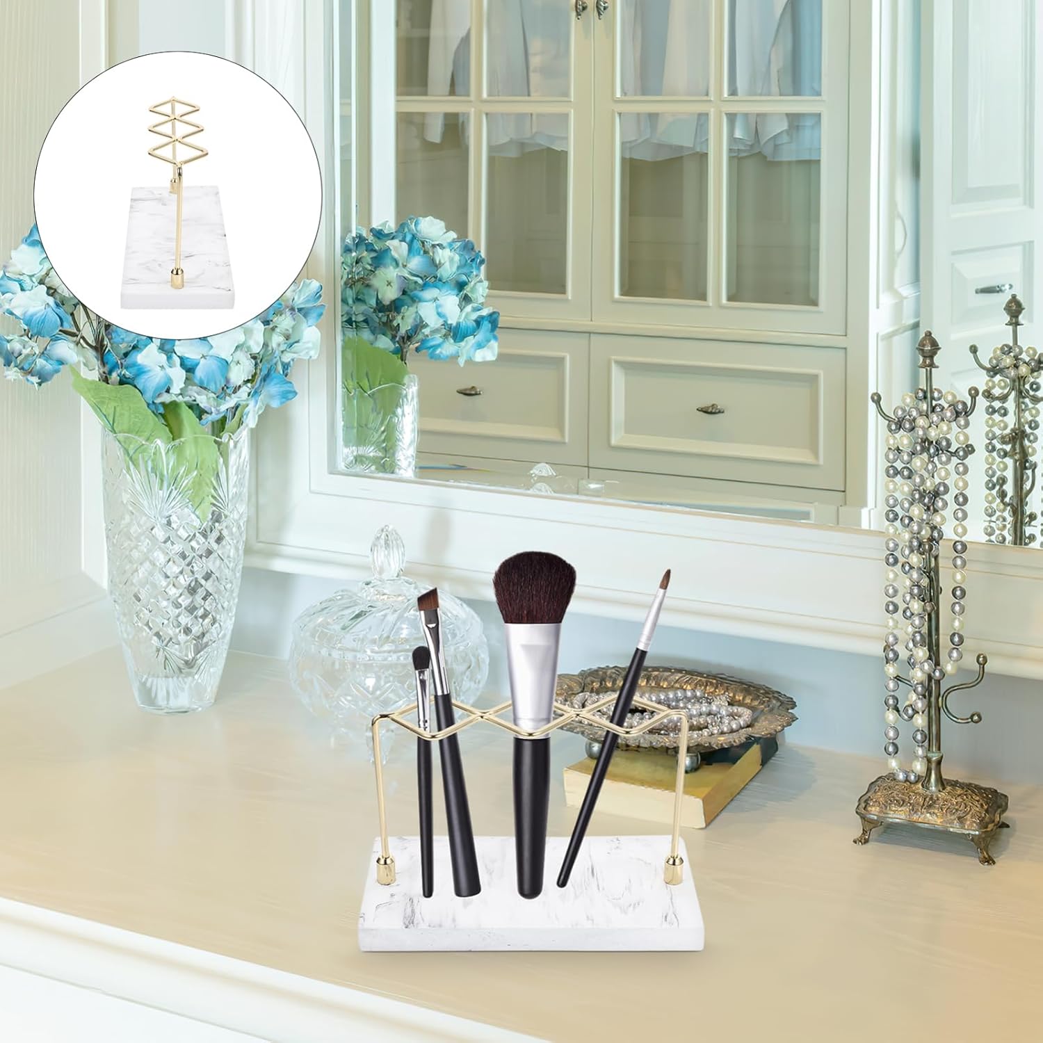 LIFKOME Marble Pattern Toothbrush Holder