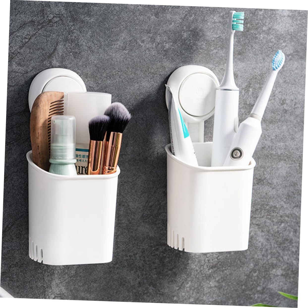Suction Cup Toothbrush Holder with Drain Hole No Drill