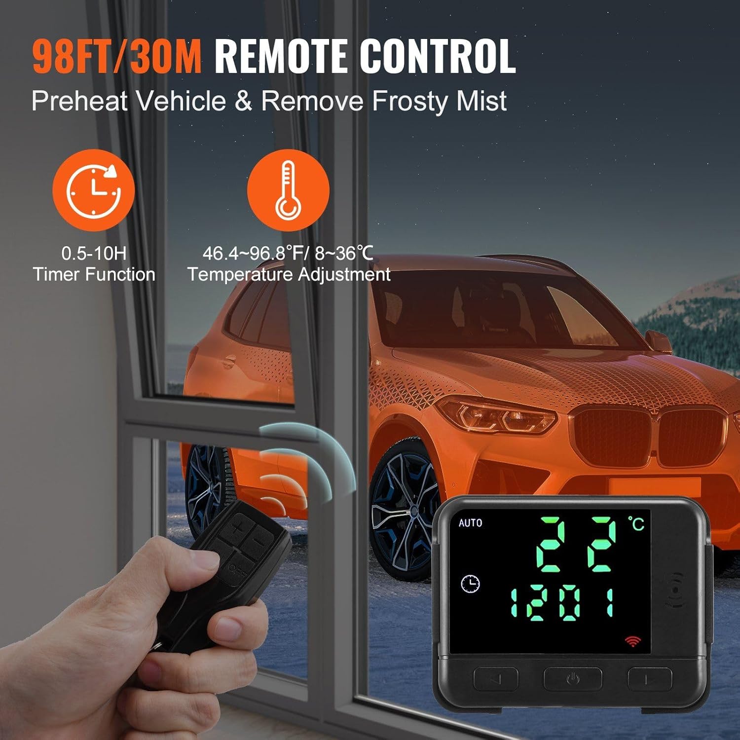 CooFel 5-8KW Diesel Heater with Remote Control and LCD Screen