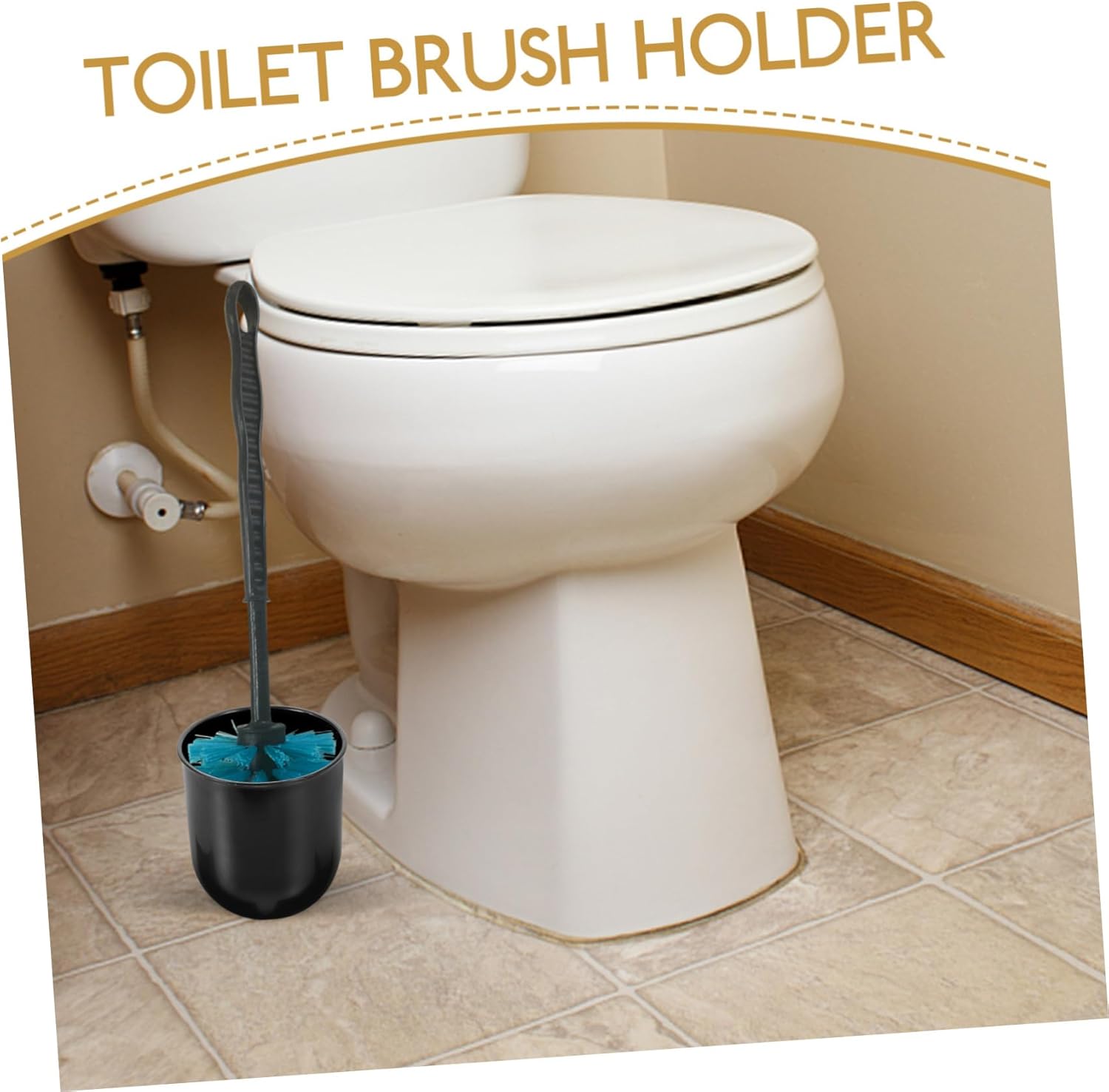 Amosfun 3Pcs Plastic Brush Holder Bathroom Cleaning Cup