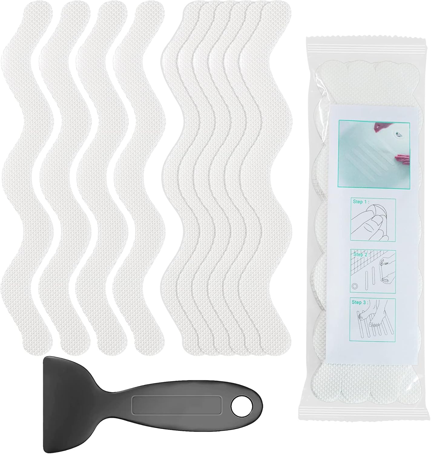 Non Slip Bathtub Stickers Set of 30 White