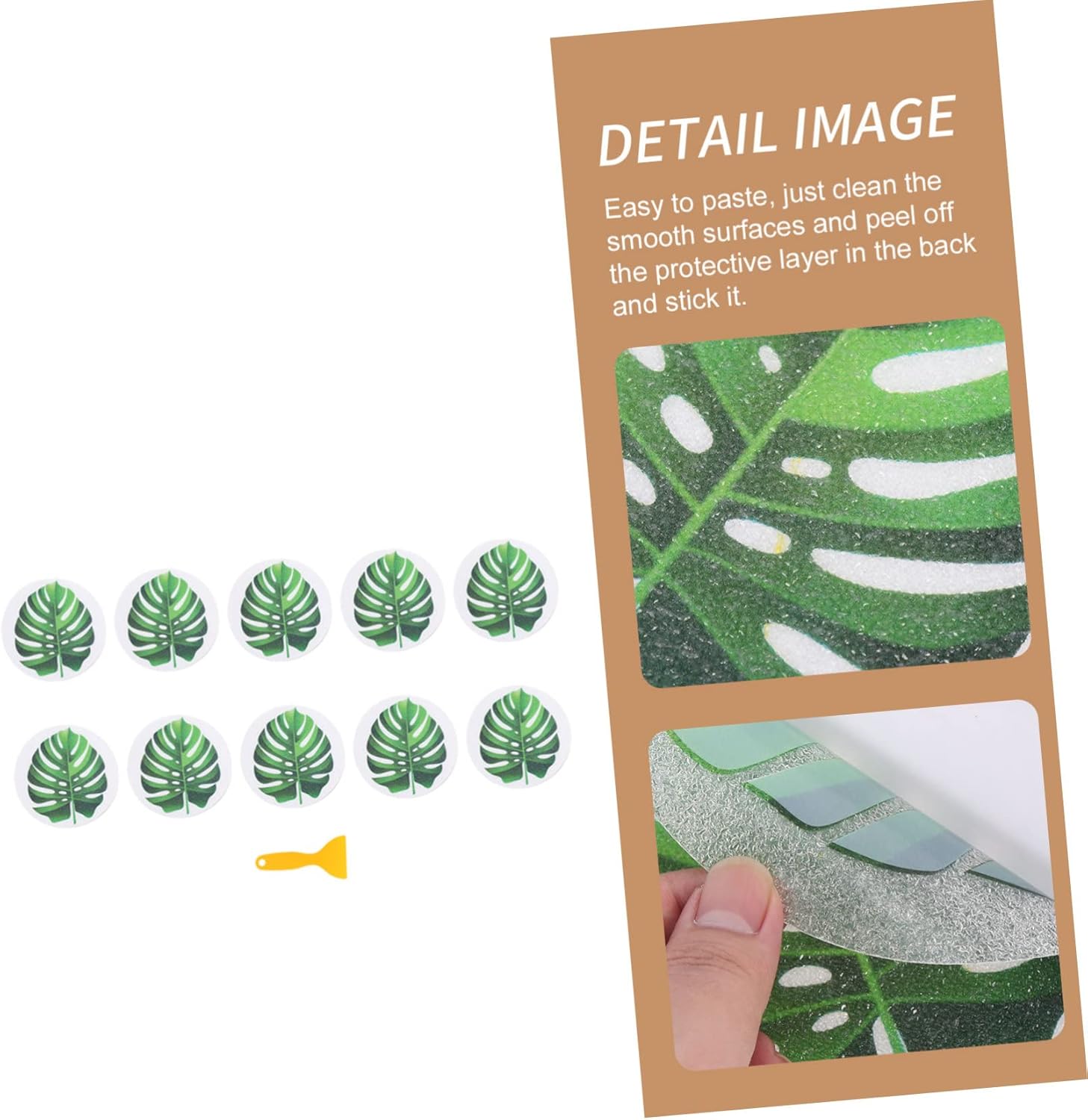 Cabilock Leaf Bathtub Stickers Anti-Slip Safety Decals for Kids