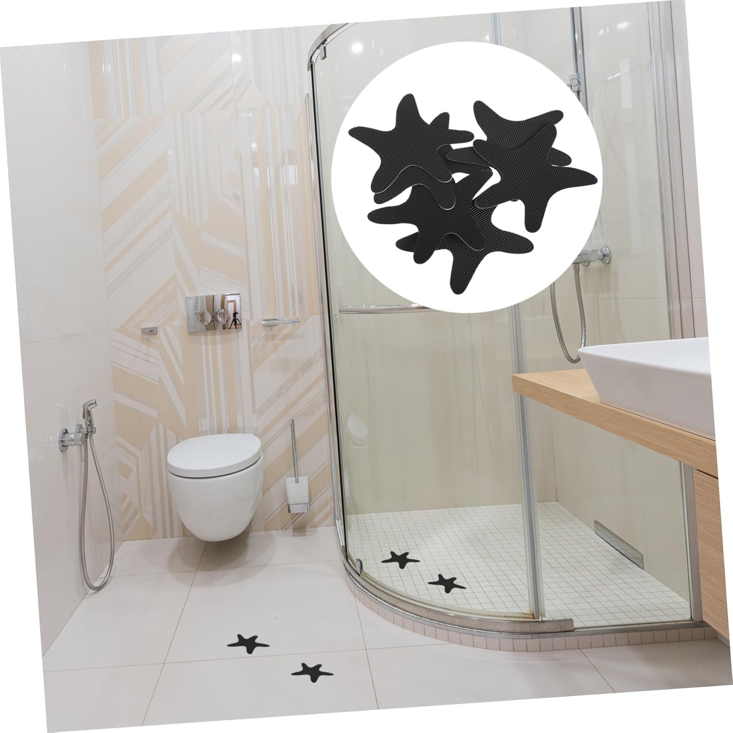 SUPVOX 6pcs Sea Star Non-Slip Bath Stickers