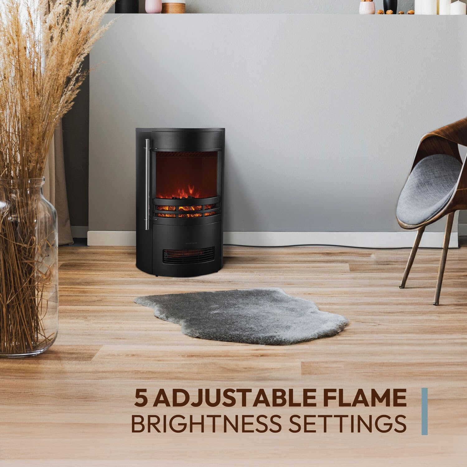 Cambridge Round Electric Fireplace with Remote Control 1