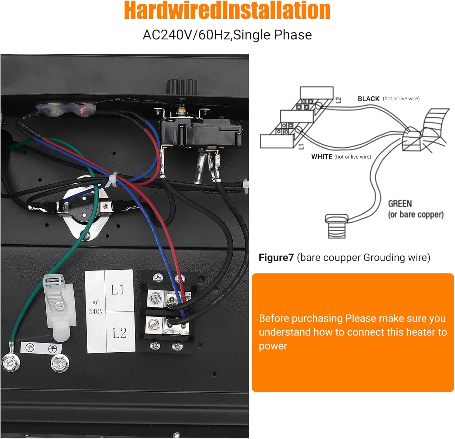 Towallmark 5000W Electric Garage Heater with Ceiling Mount