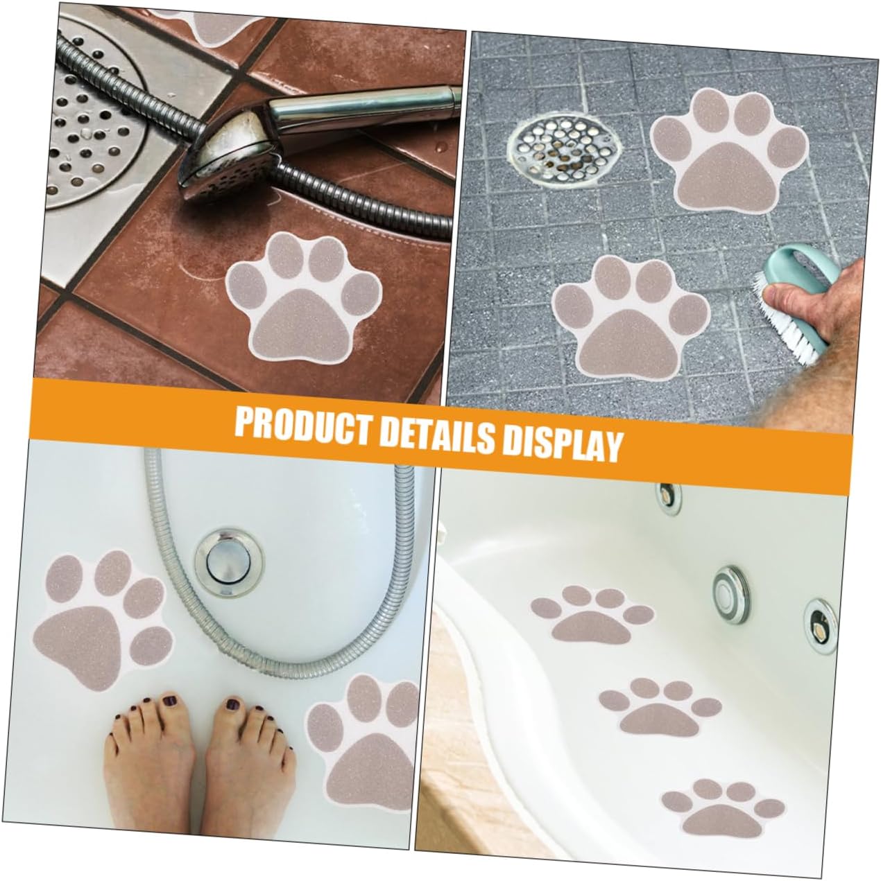 FUNOMOCYA Bathtub Slip Stickers 20pcs Dog Paw Decals