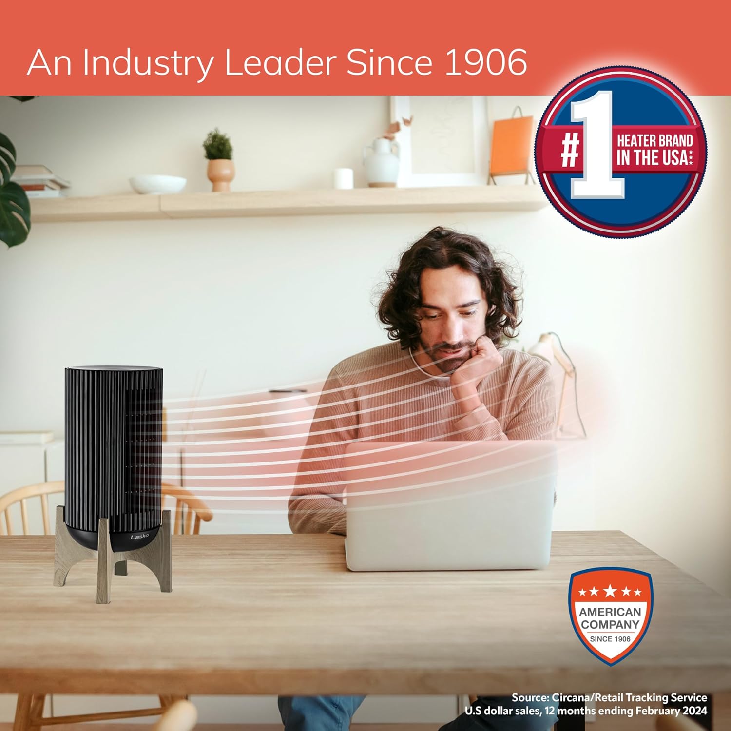 Lasko Artisan Series Oscillating Ceramic Space Heater 1500W