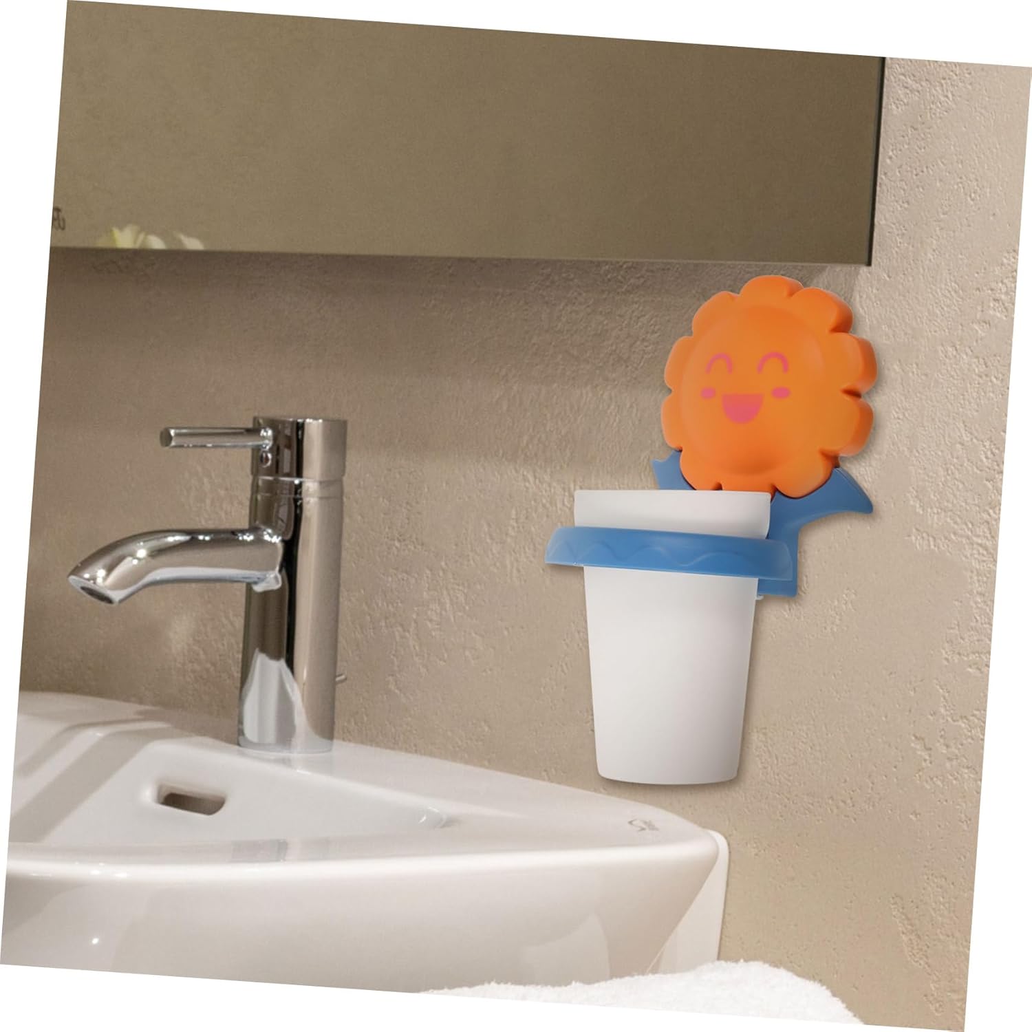 Healeved Cartoon Toothbrush Cup Rack Organizer