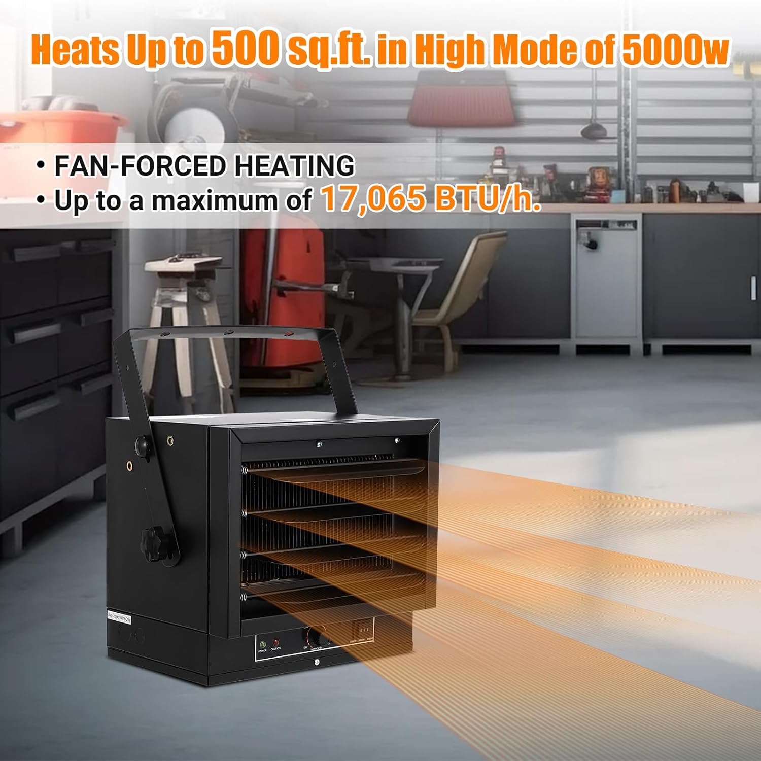 Towallmark 5000W Electric Garage Heater with Ceiling Mount